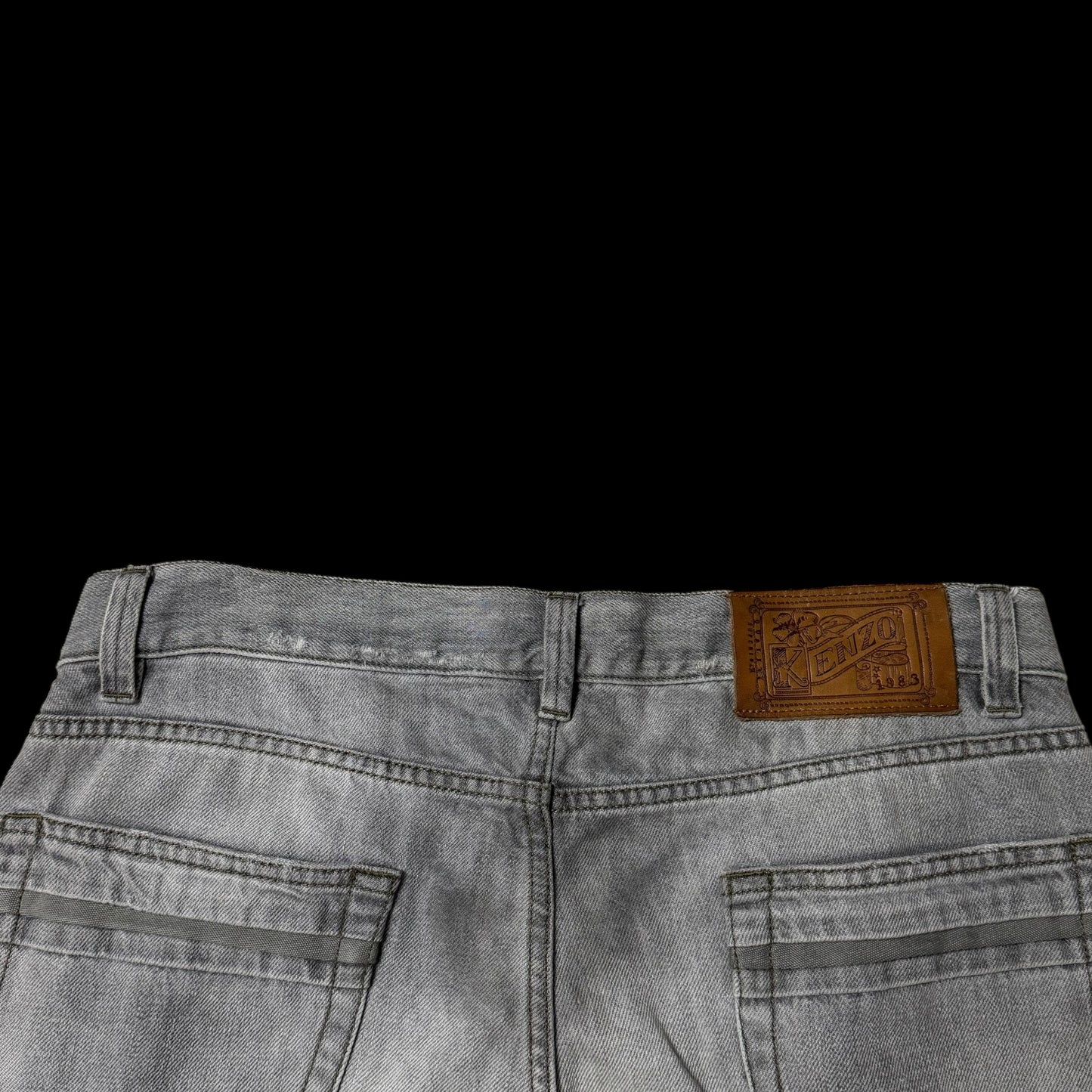 Kenzo Paris Easy Cut Patchwork Washed Jeans (Size 34”)