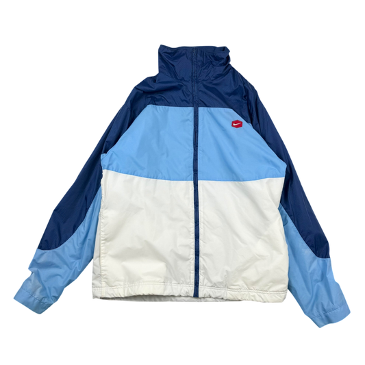 Nike 00s Hex Logo Insulated Track Jacket White/Blue (part of set) (Fits S-M)