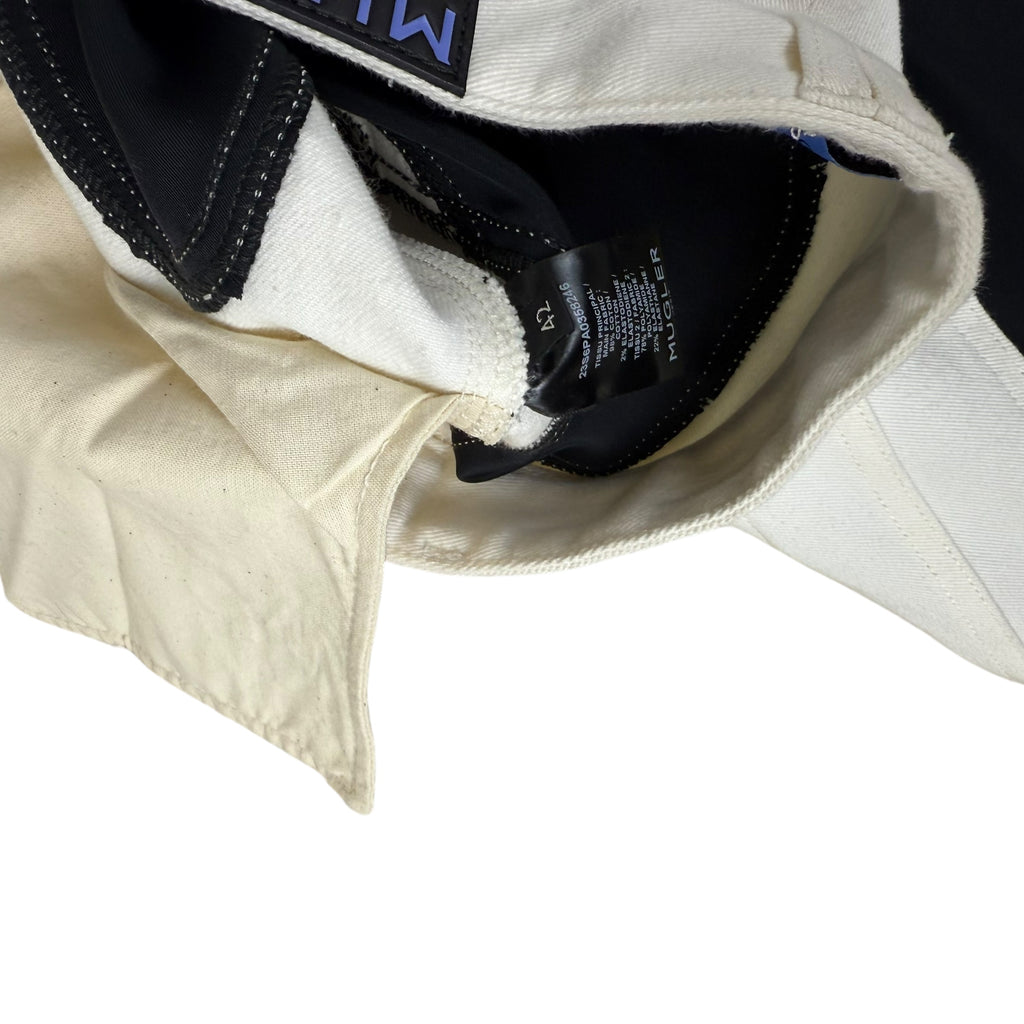 Mugler Spiral Slit Jeans White/Black (Size 42)