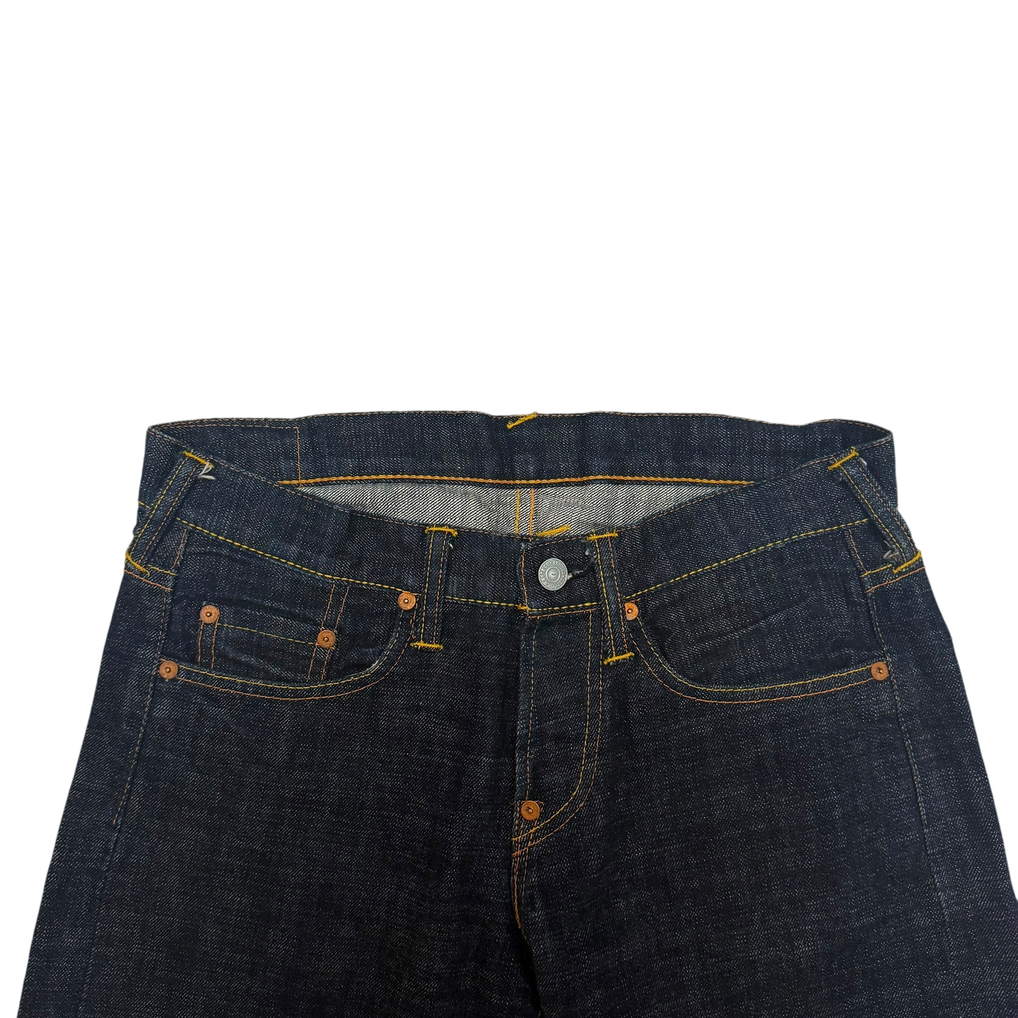 Evisu Yellow Print Daicock Jeans (Size 30”)