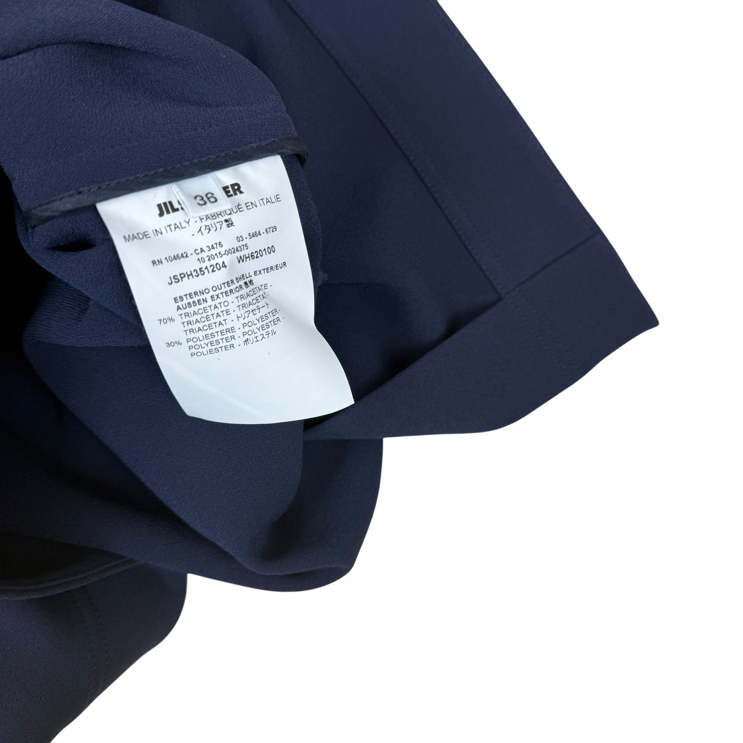 Jil Sander Asymmetric Cutout Skirt Navy (Fits S womens)