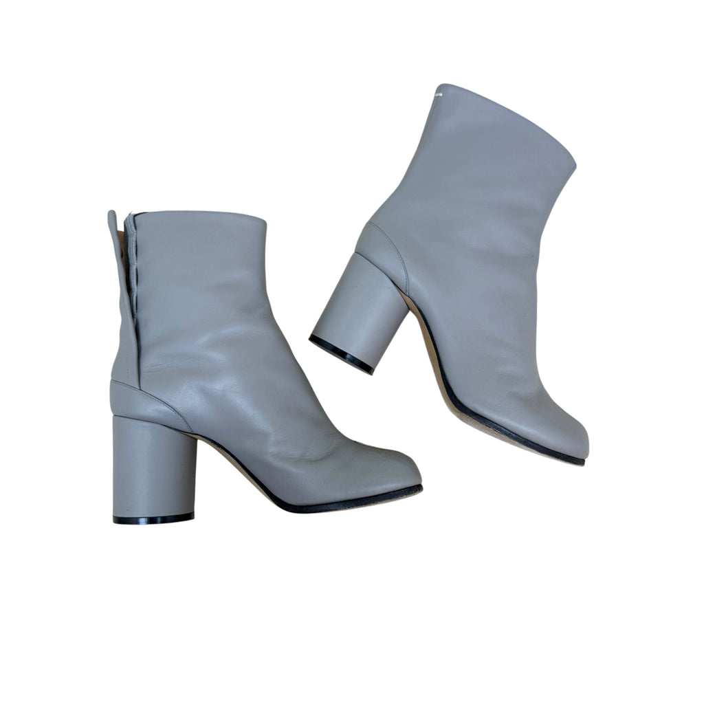 Maison Margiela 80mm Leather Tabi Boots Smoke Grey (Size EU38.5)