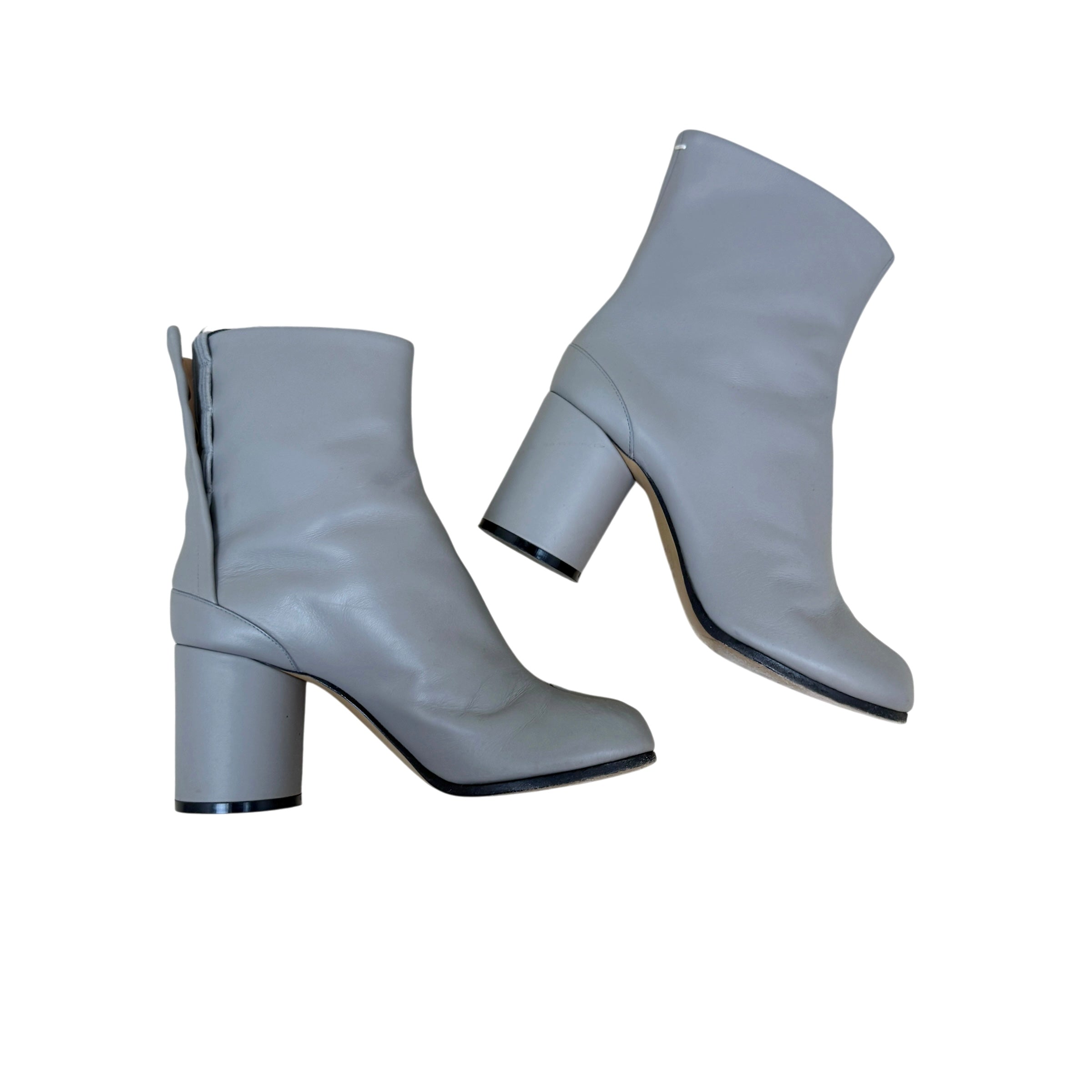 Maison Margiela 80mm Leather Tabi Boots Smoke Grey (Size EU38.5)