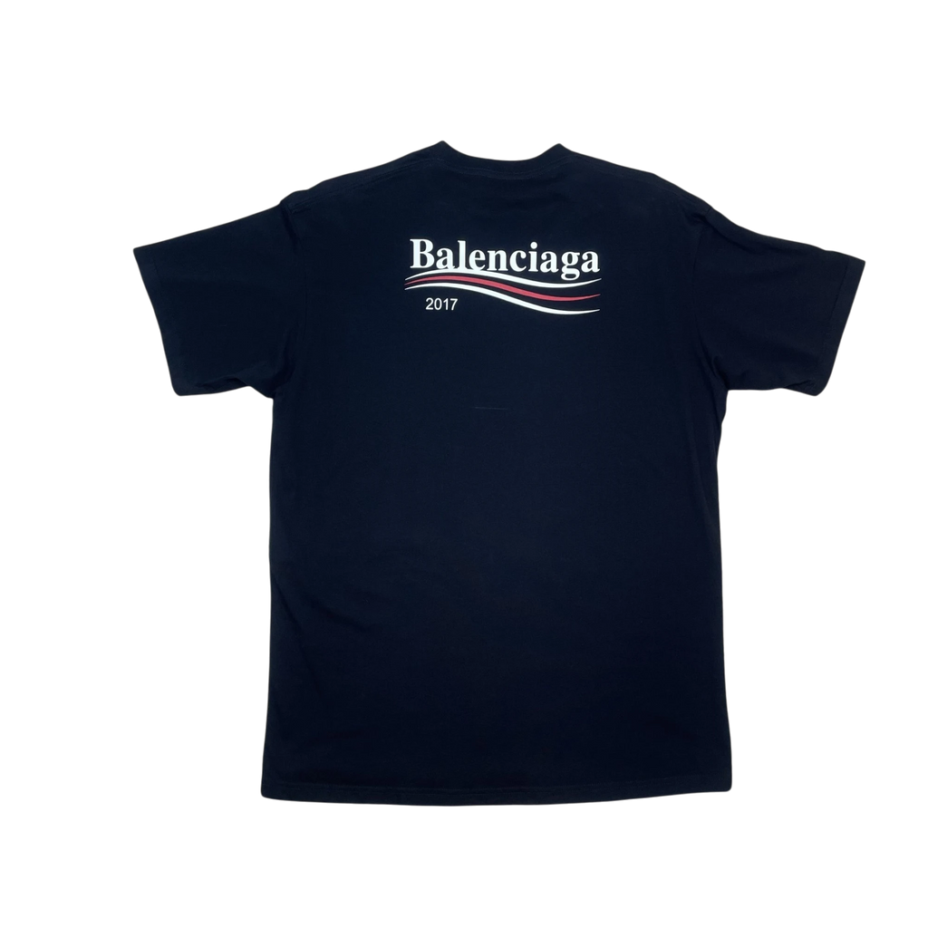 Balenciaga Political Campaign Logo T-Shirt Black (Size XL)