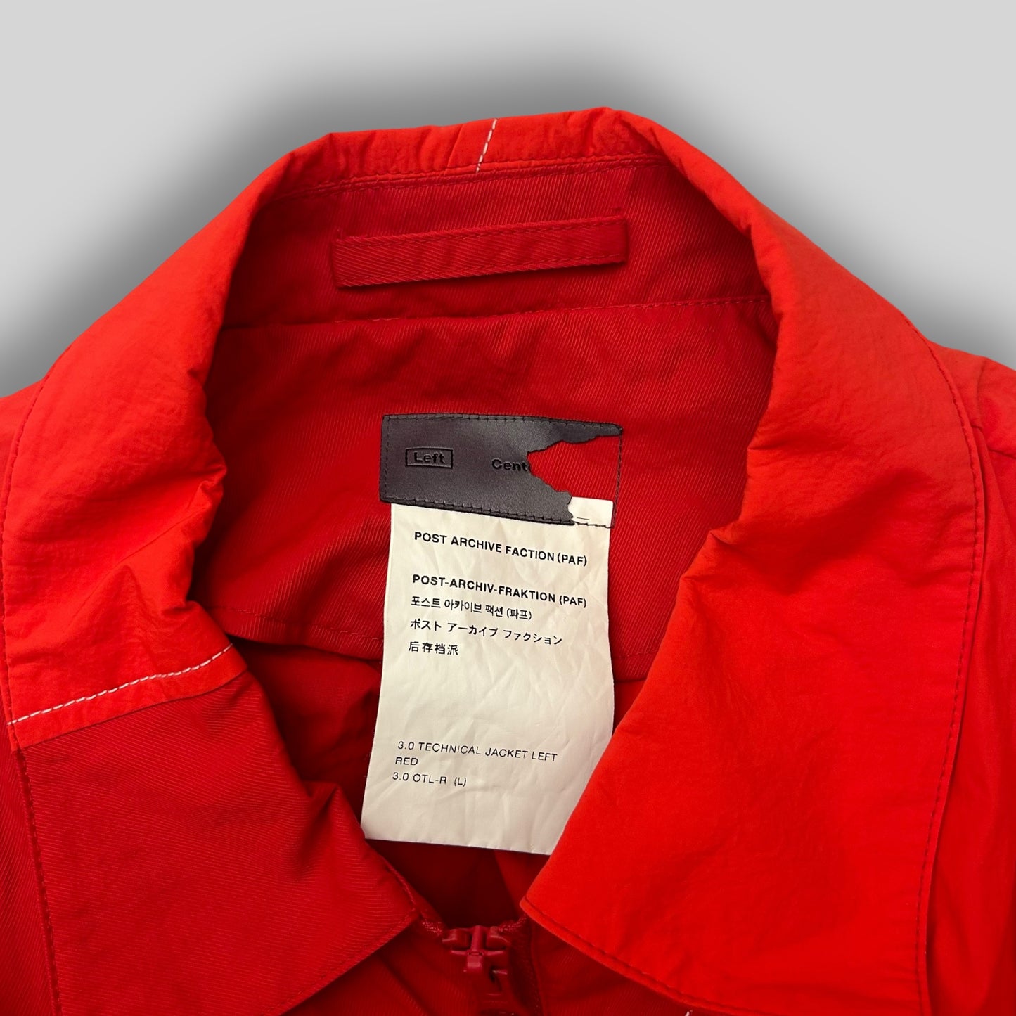 Post Archive Faction (PAF) 3.0 Left Technical Jacket Red (Fits M)