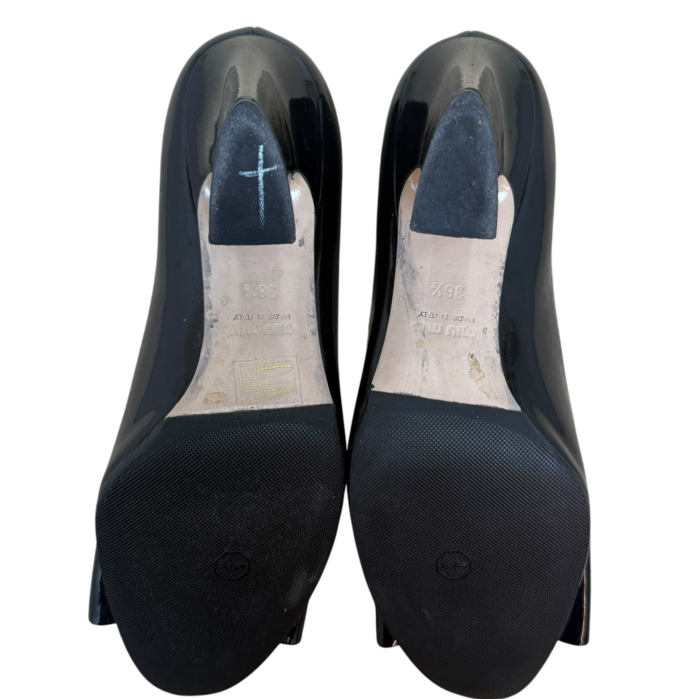 Miu Miu Patent Leather Bow Pumps Black (Size EU36.5)