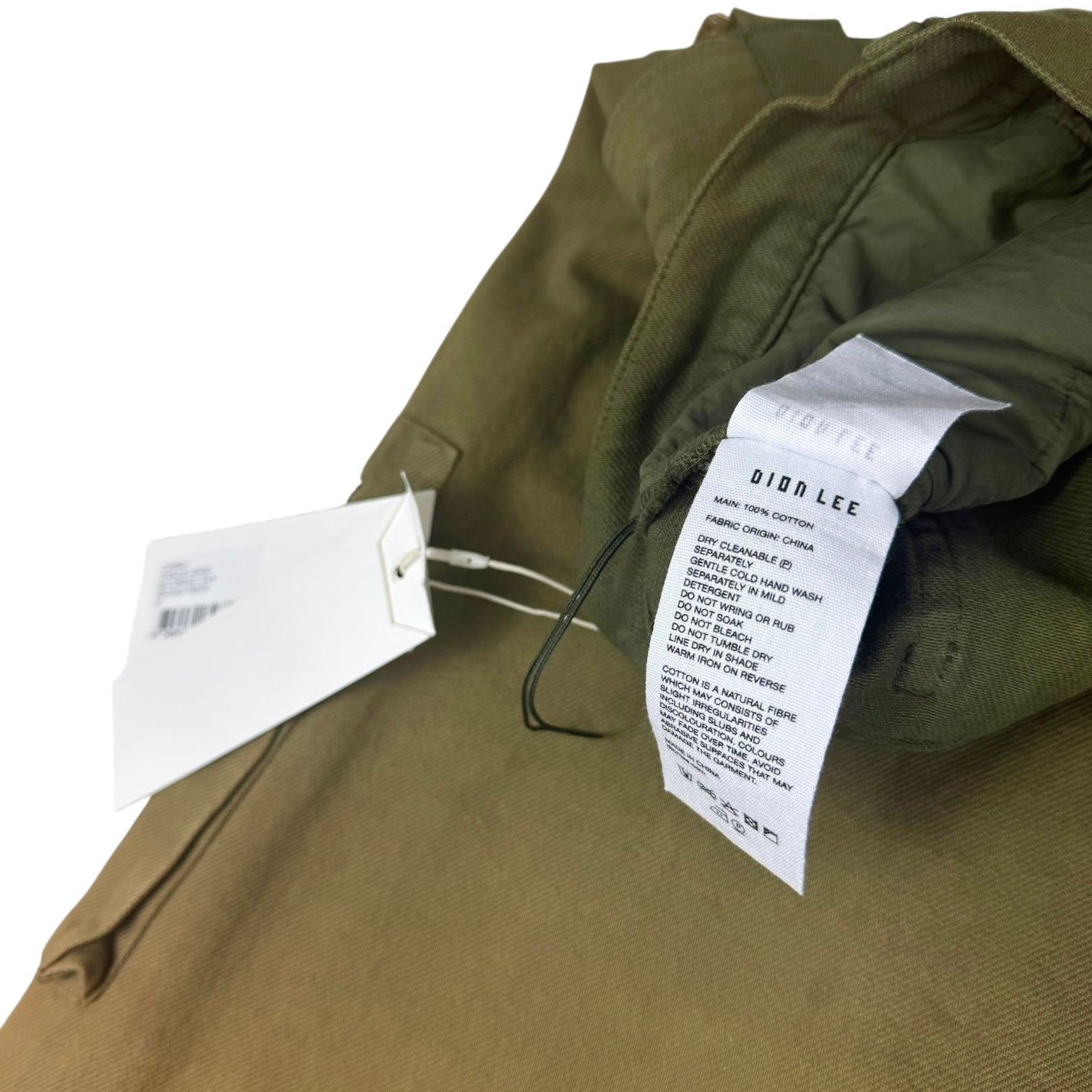 Dion Lee Sunfade Ombré Multipocket Jeans Military Green (Size 36”)