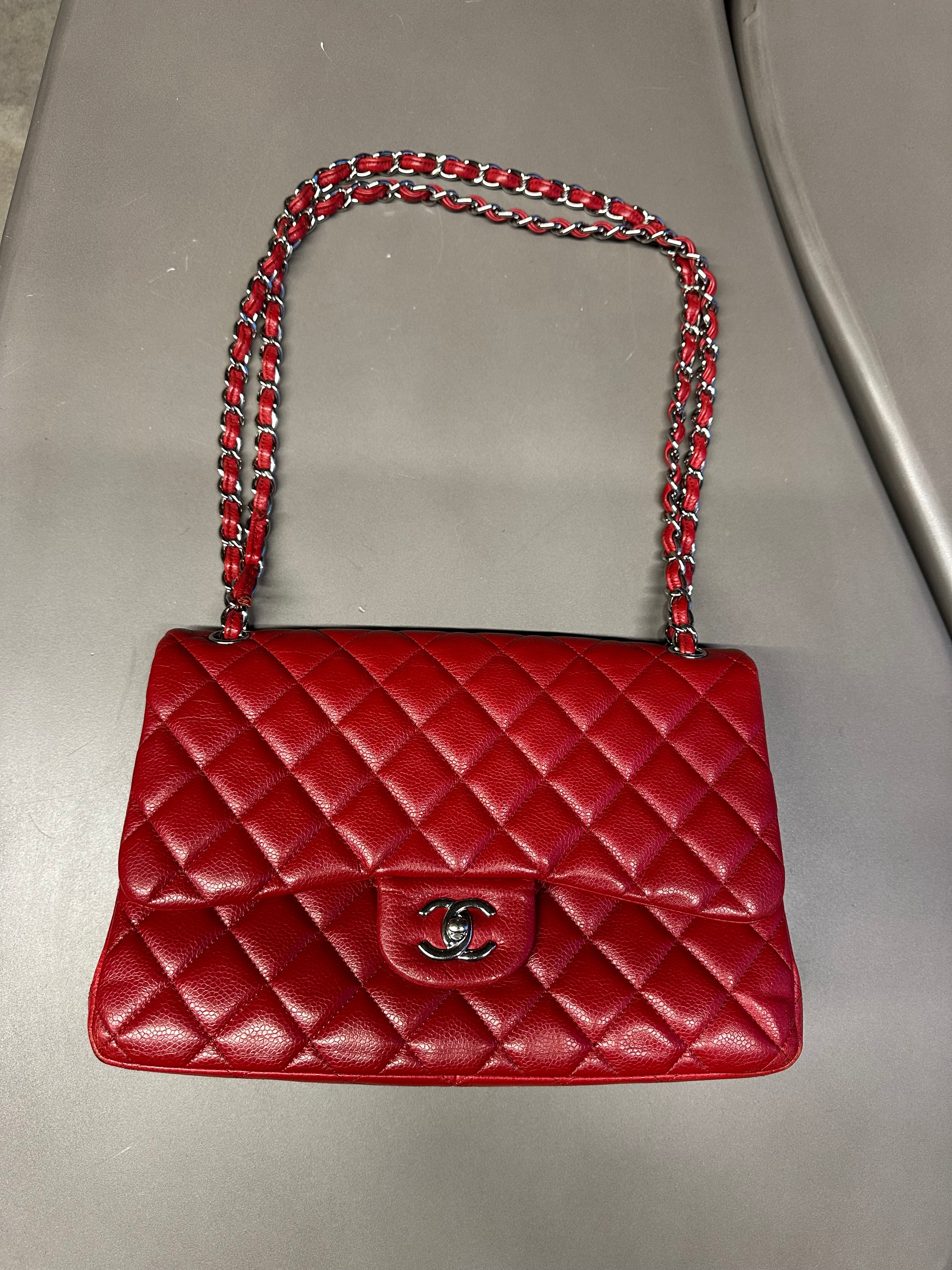Chanel Red Quilted Flap Bag