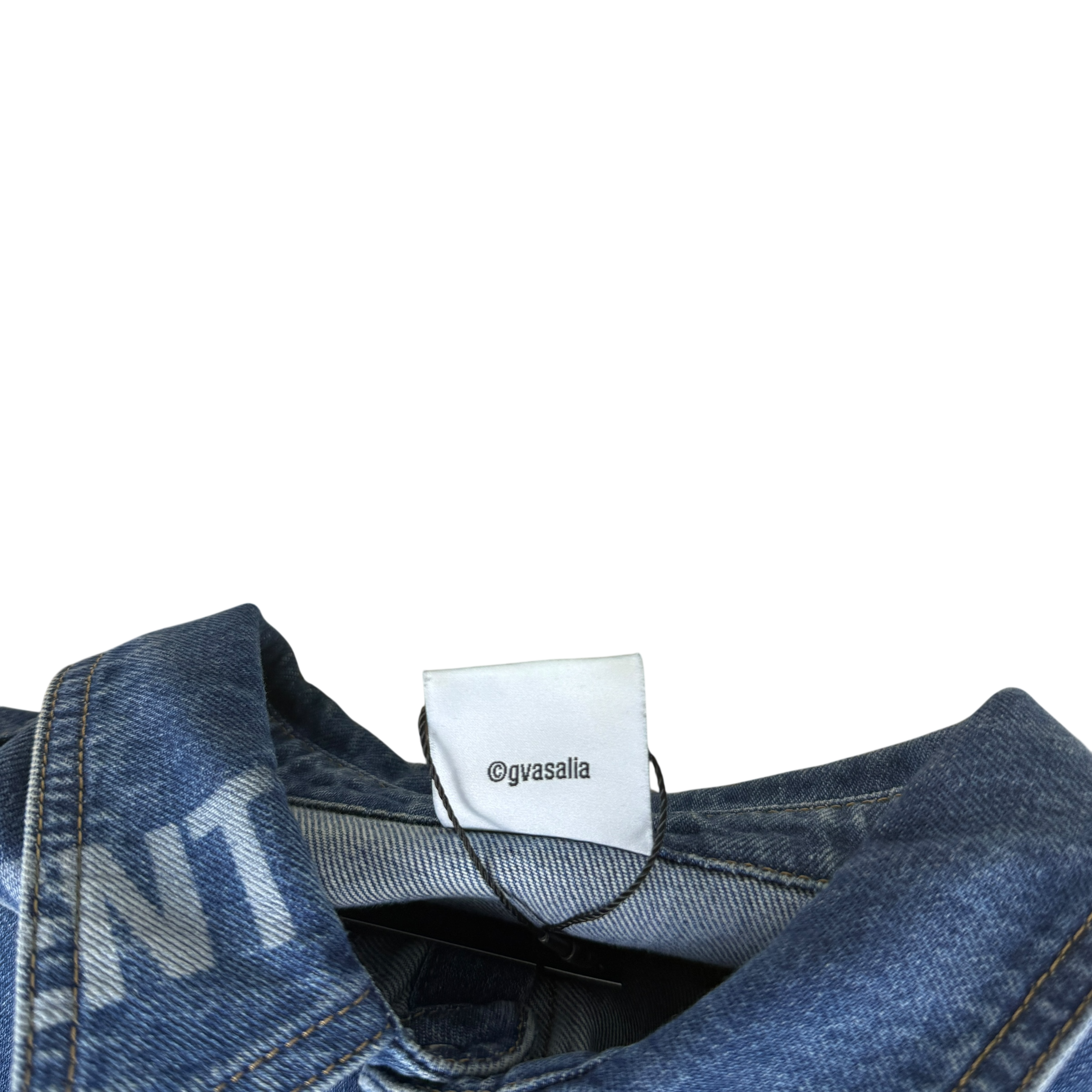 Vetements All Over Logo Denim Overshirt (Fits M-L)