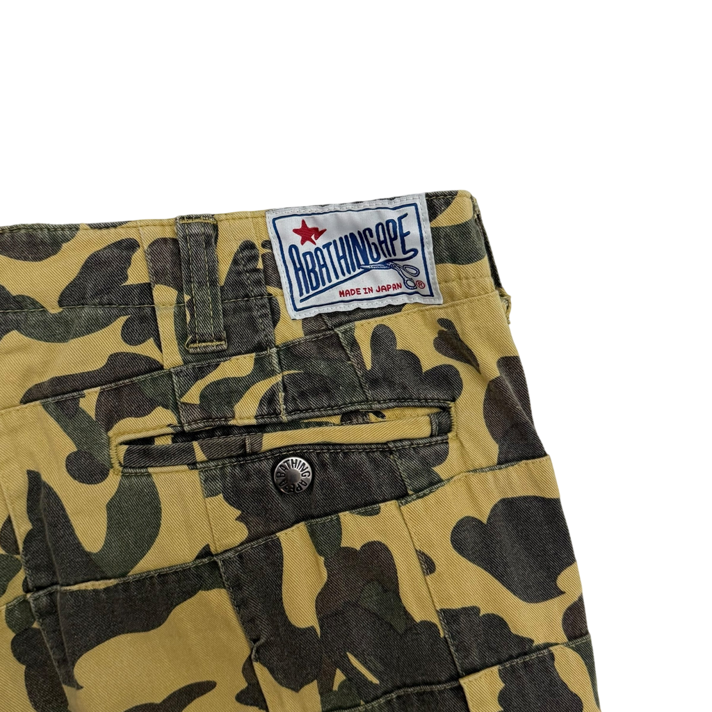 Bape (A Bathing Ape) Camo Patchwork Shorts (Size M)
