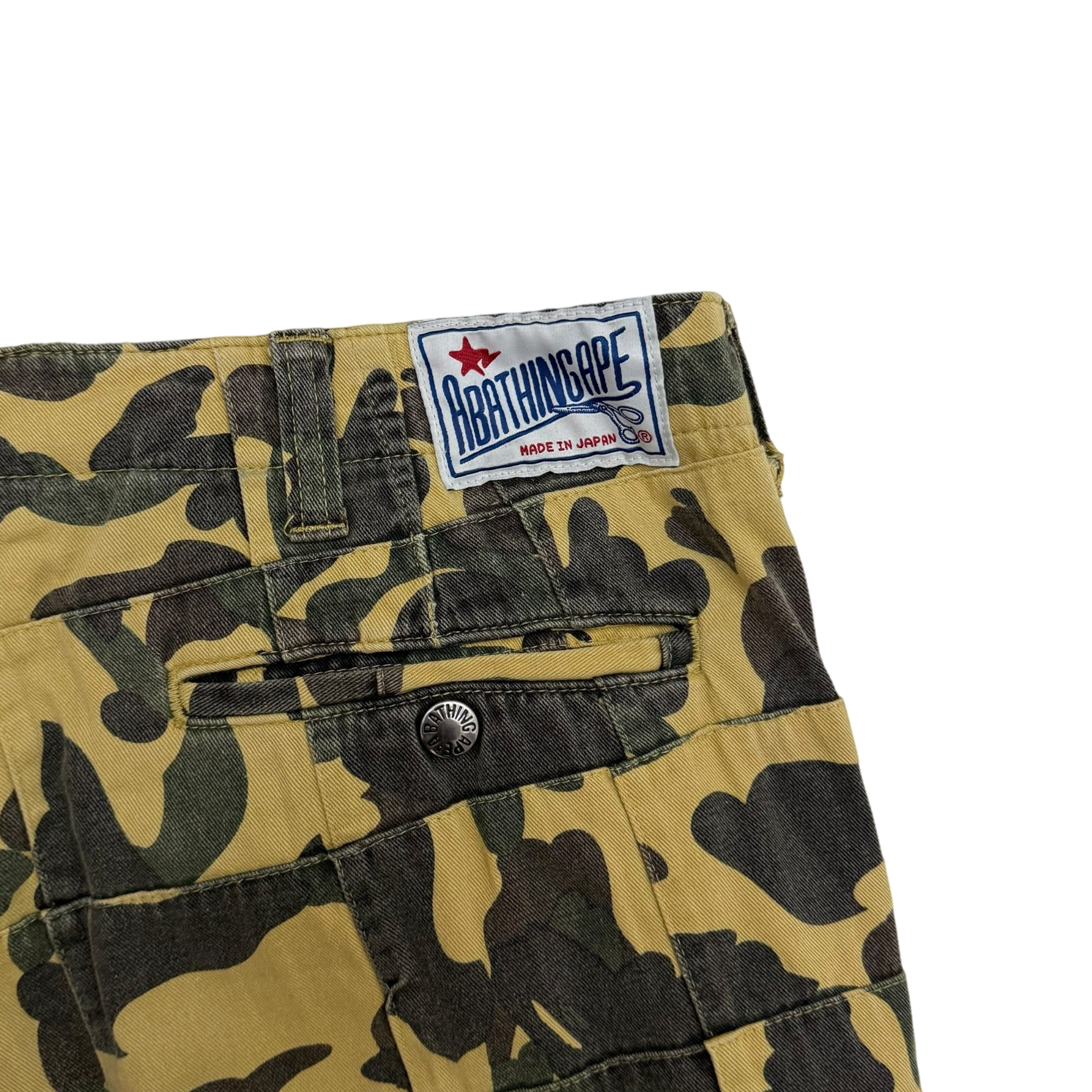 Bape (A Bathing Ape) Camo Patchwork Shorts (Size M)