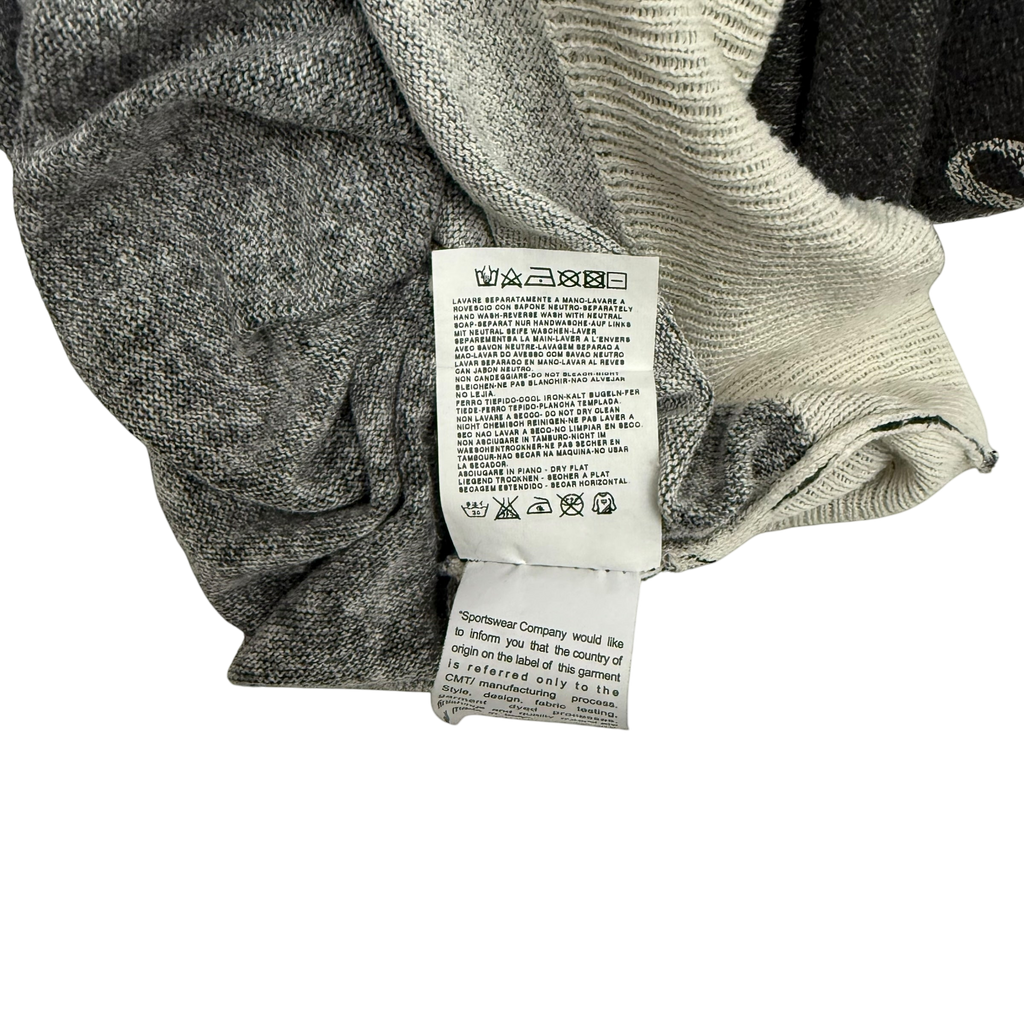 Stone Island SS08 Centre Logo Knit Jumper Charcoal Grey (Size S)