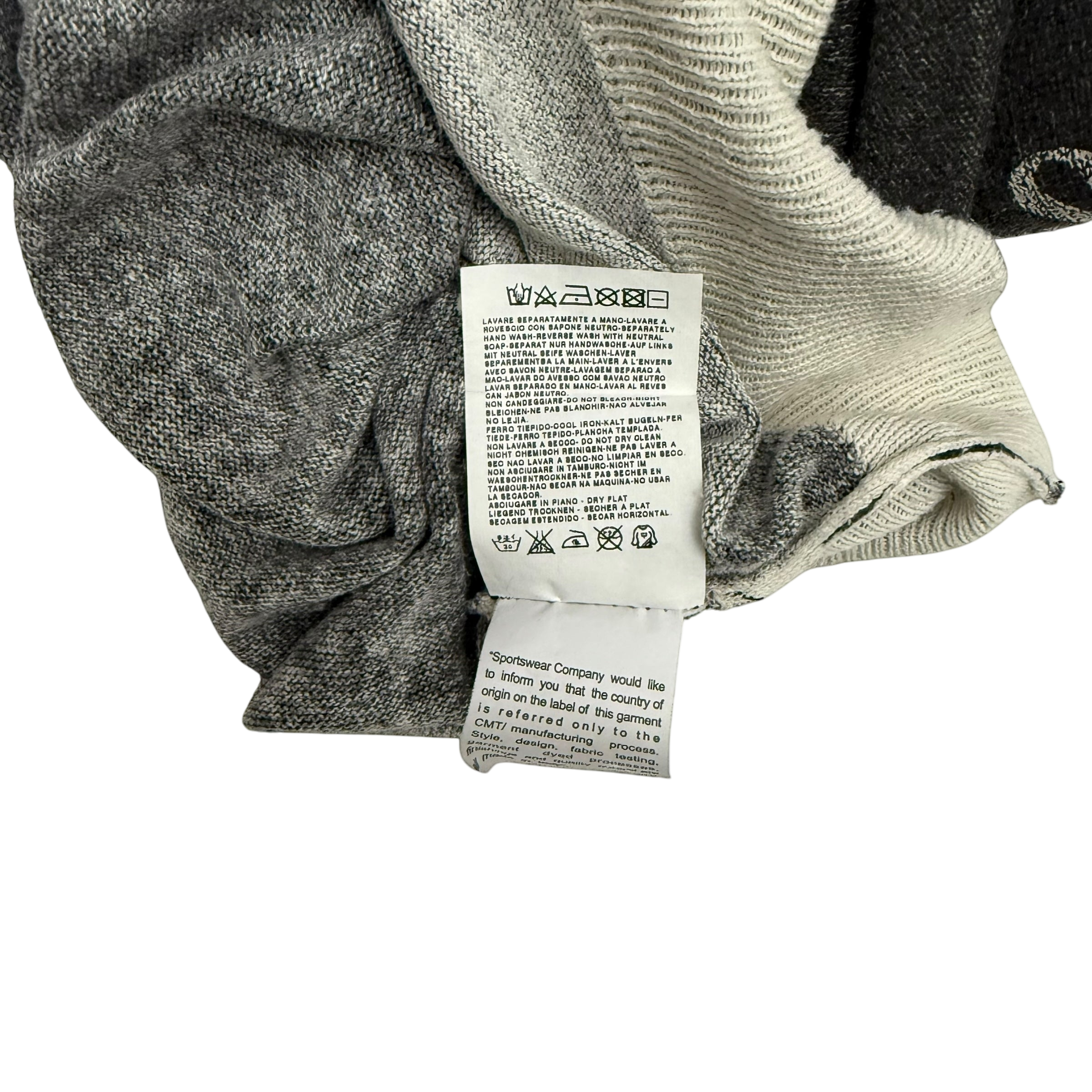 Stone Island SS08 Centre Logo Knit Jumper Charcoal Grey (Size S)