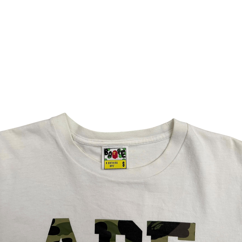 BAPE (A Bathing Ape) Camo Ape T-Shirt White (Size S)