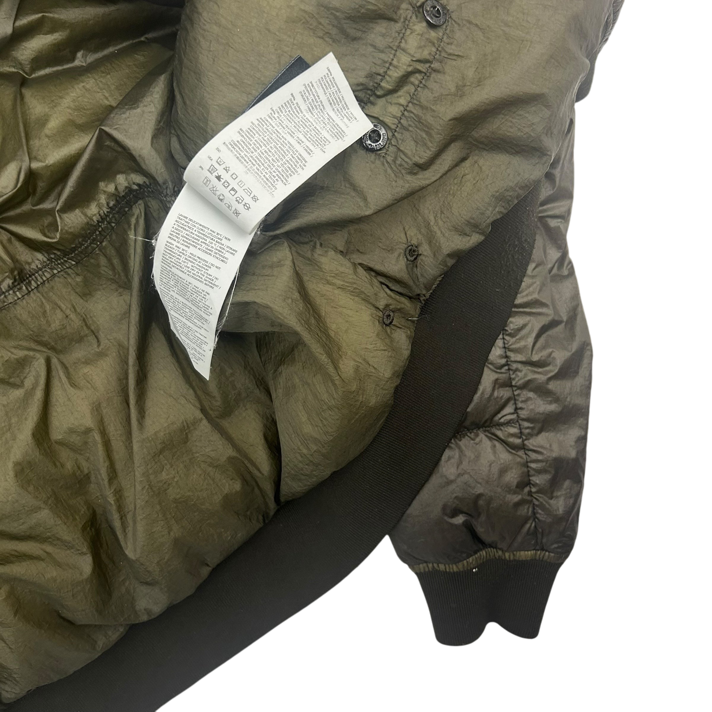 2015 Stone Island Garment Dyed Down Puffer Jacket Khaki Green (Fits M/L)