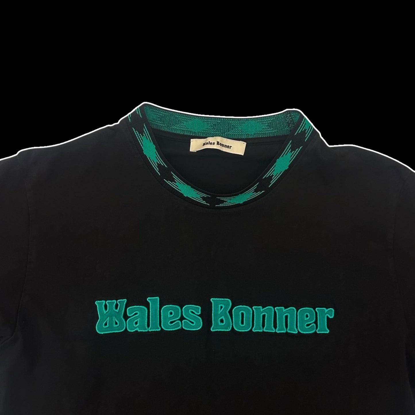 Wales Bonner Original Embroidered Logo T-shirt Black (Size M)