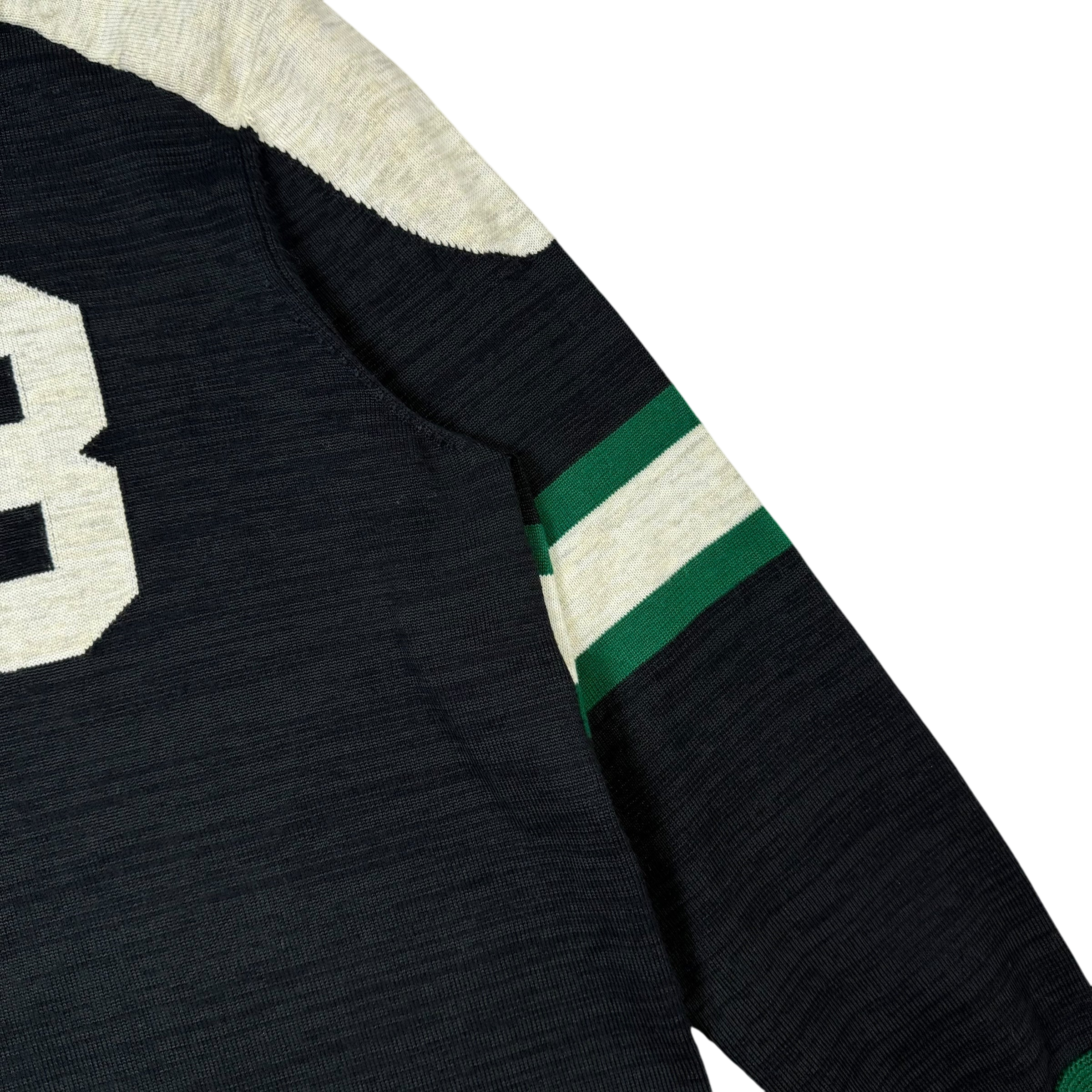 Isabel Marant Etoile Kingston 38-Intarsia Sweatshirt Black / Green (fits M)