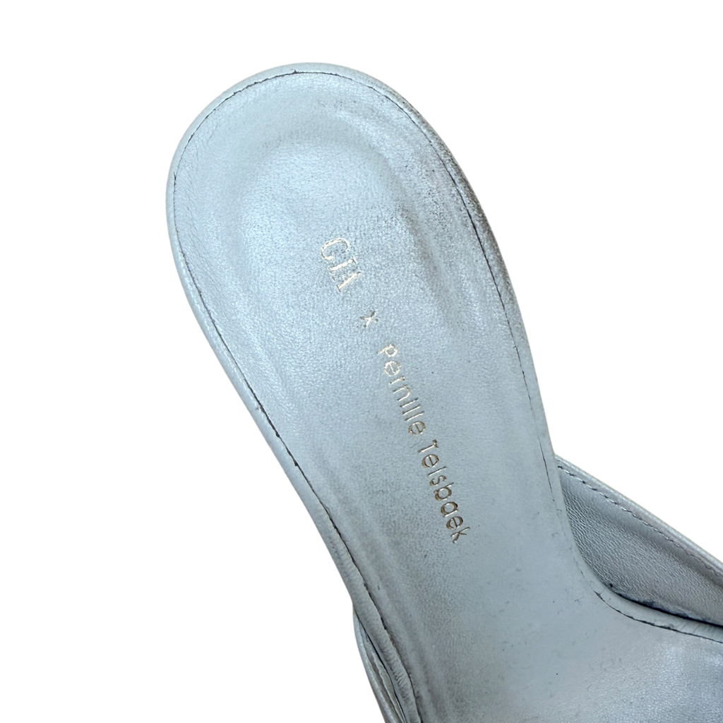 Gia X Pernille Teisbaek Perni 04 Leather Heels Shell (Size EU37.5)