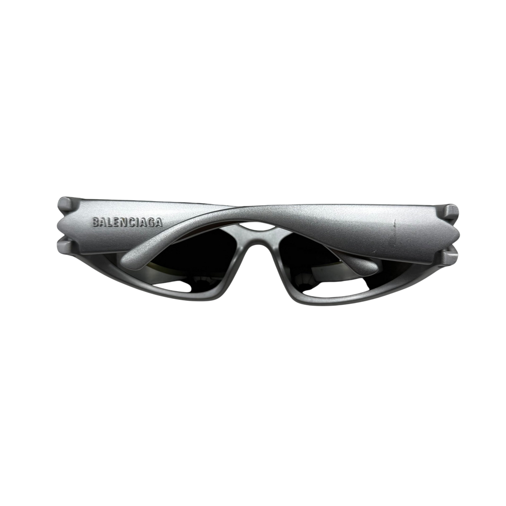 Balenciaga Swift Oval Sunglasses Silver