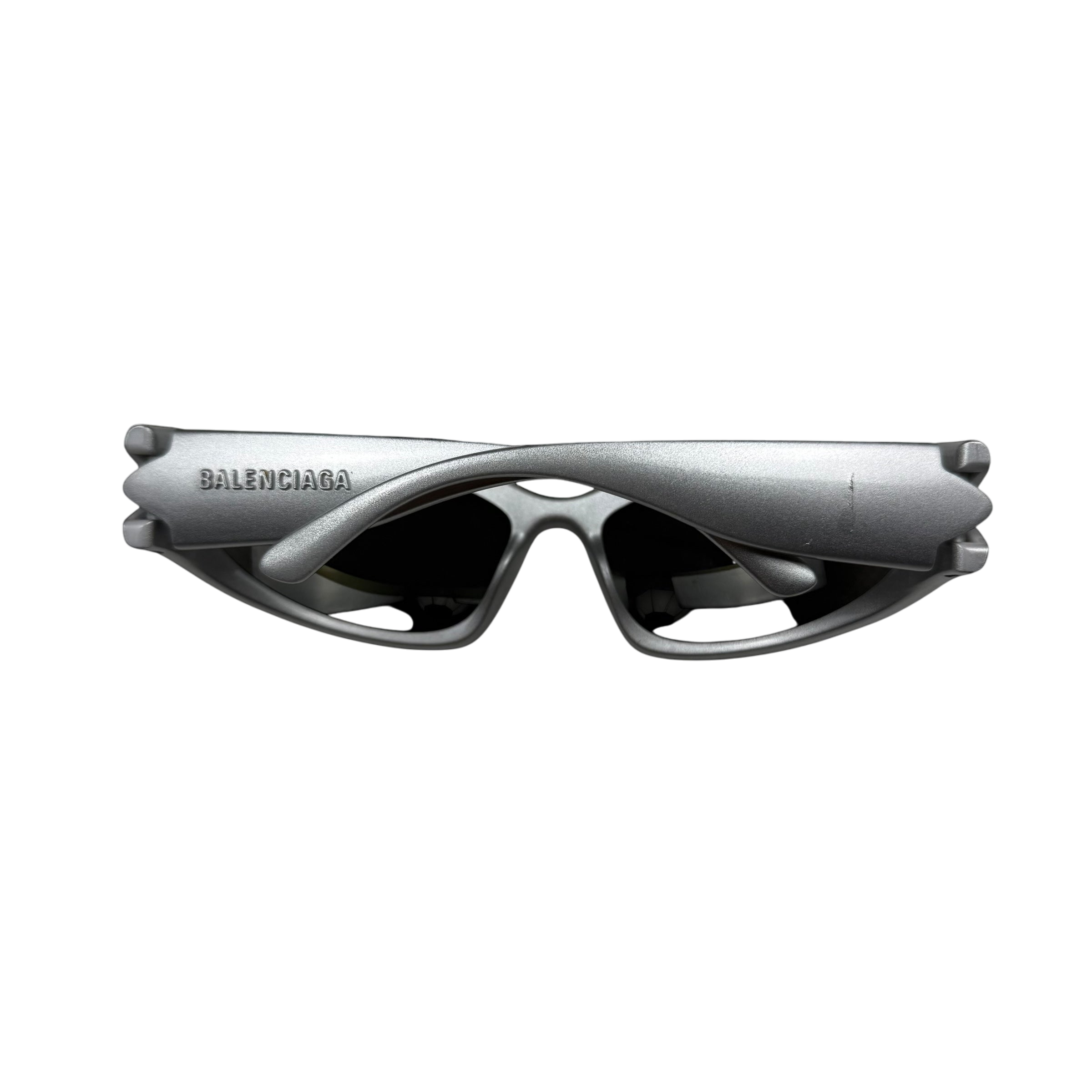 Balenciaga Swift Oval Sunglasses Silver