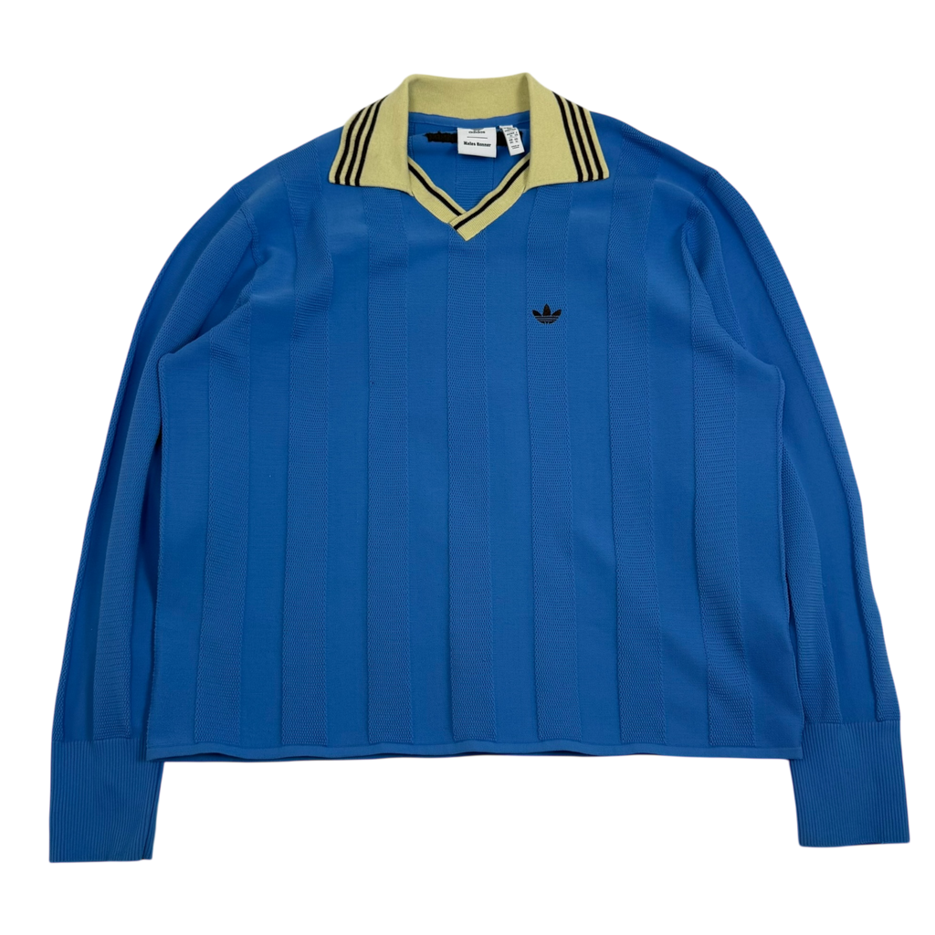 Wales Bonner x Adidas Knit Long Sleeve Football Shirt Blue / Cream (Size XL)
