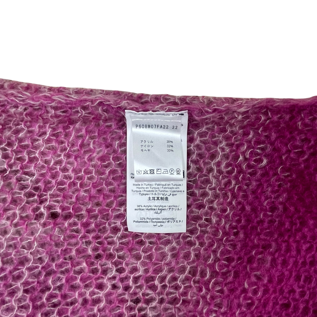 Heaven by Marc Jacobs SS22 Ombré Mohair-Blend Knit Sweatshirt Pink/Cream (Size XL)