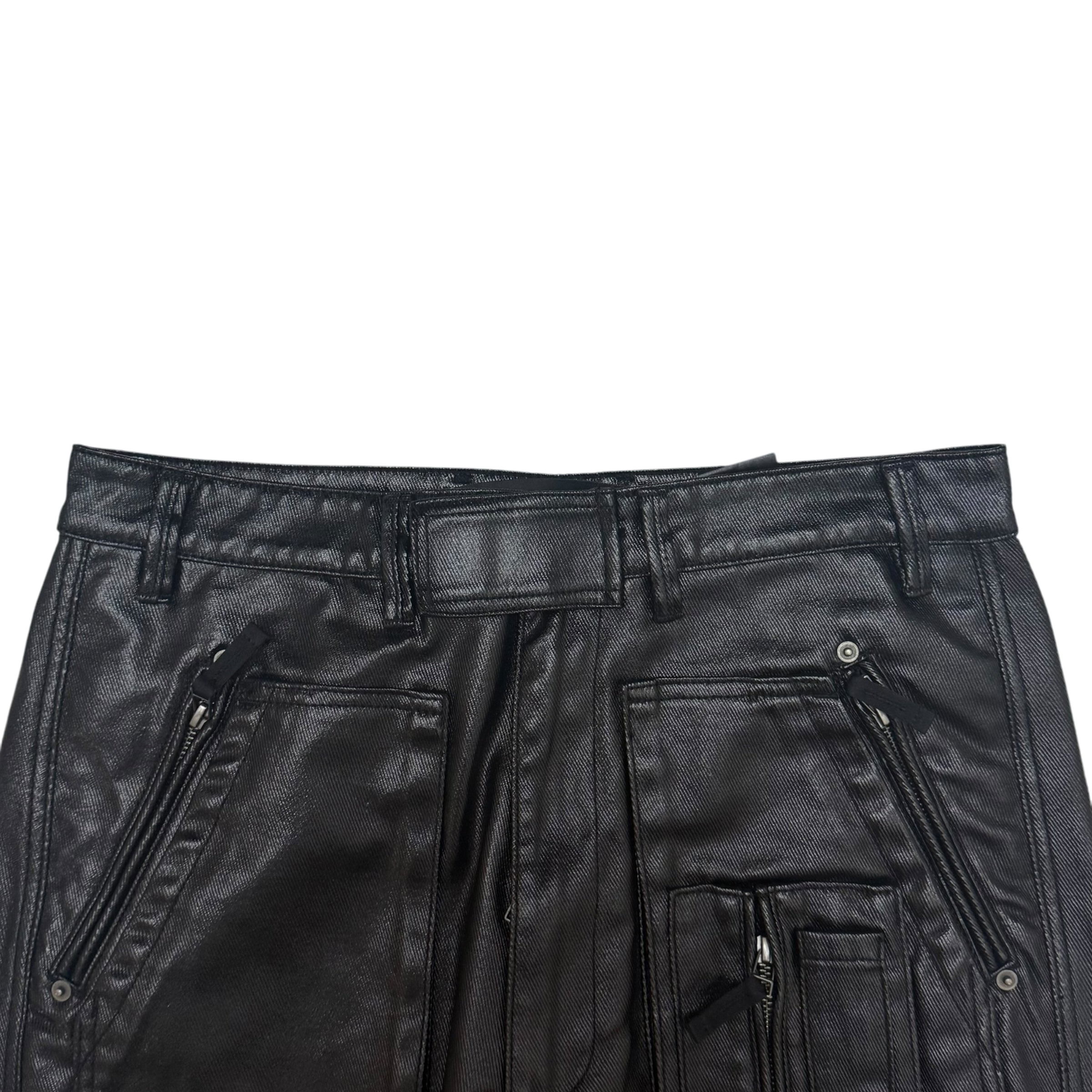 Kody Phillips Rip Van Kody Waxed Black Cargo Pants (Size 34”)