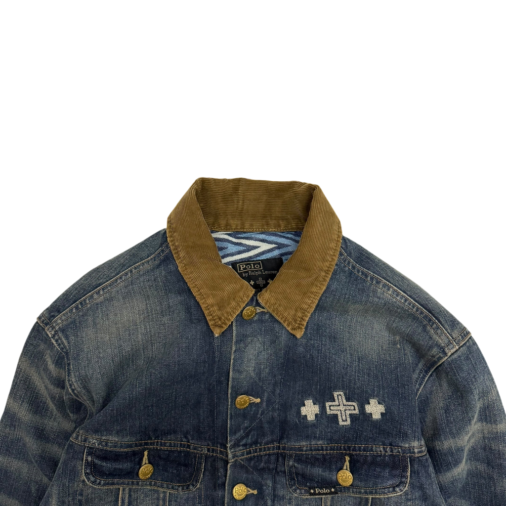 Polo Ralph Lauren x Naiomi Glasses Denim Trucker Jacket Faded Blue (Size M)