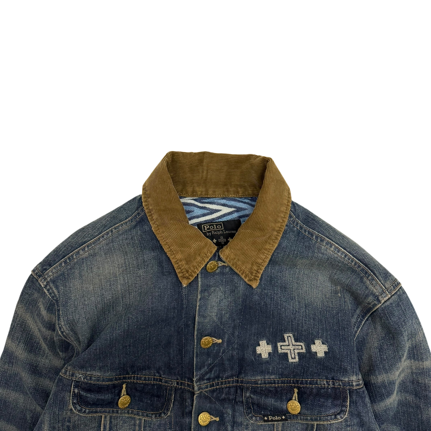 Polo Ralph Lauren x Naiomi Glasses Denim Trucker Jacket Faded Blue (Size M)