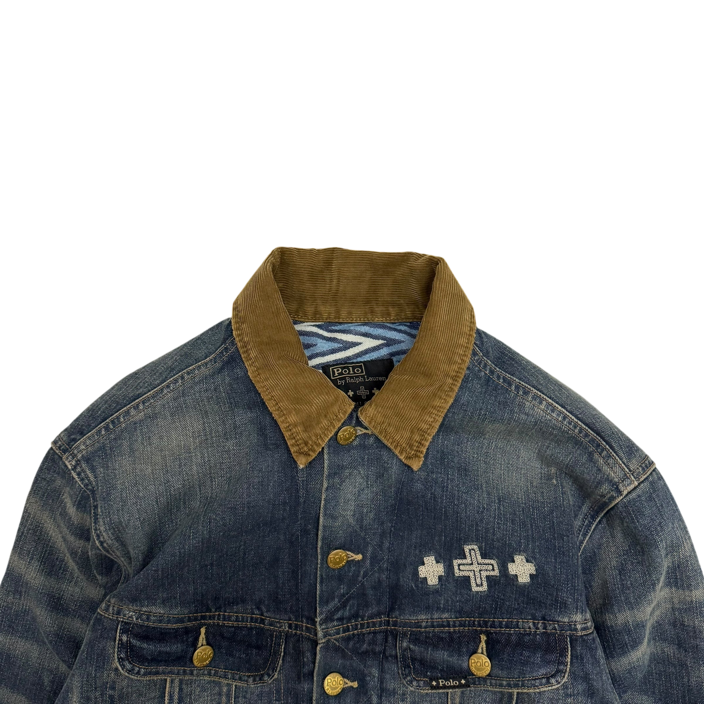 Polo Ralph Lauren x Naiomi Glasses Denim Trucker Jacket Faded Blue (Size M)