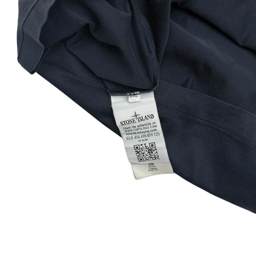 Stone Island Logo Patch T-Shirt Navy (Fits L-XL)