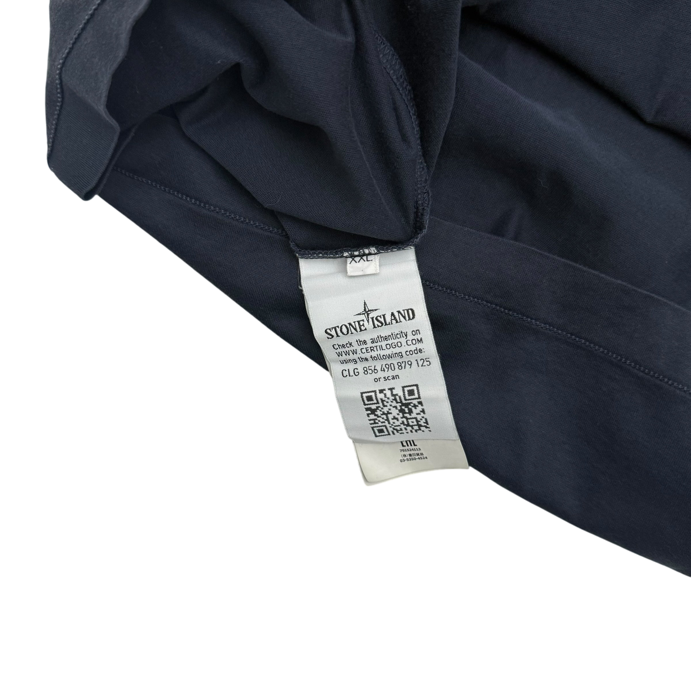 Stone Island Logo Patch T-Shirt Navy (Fits L-XL)