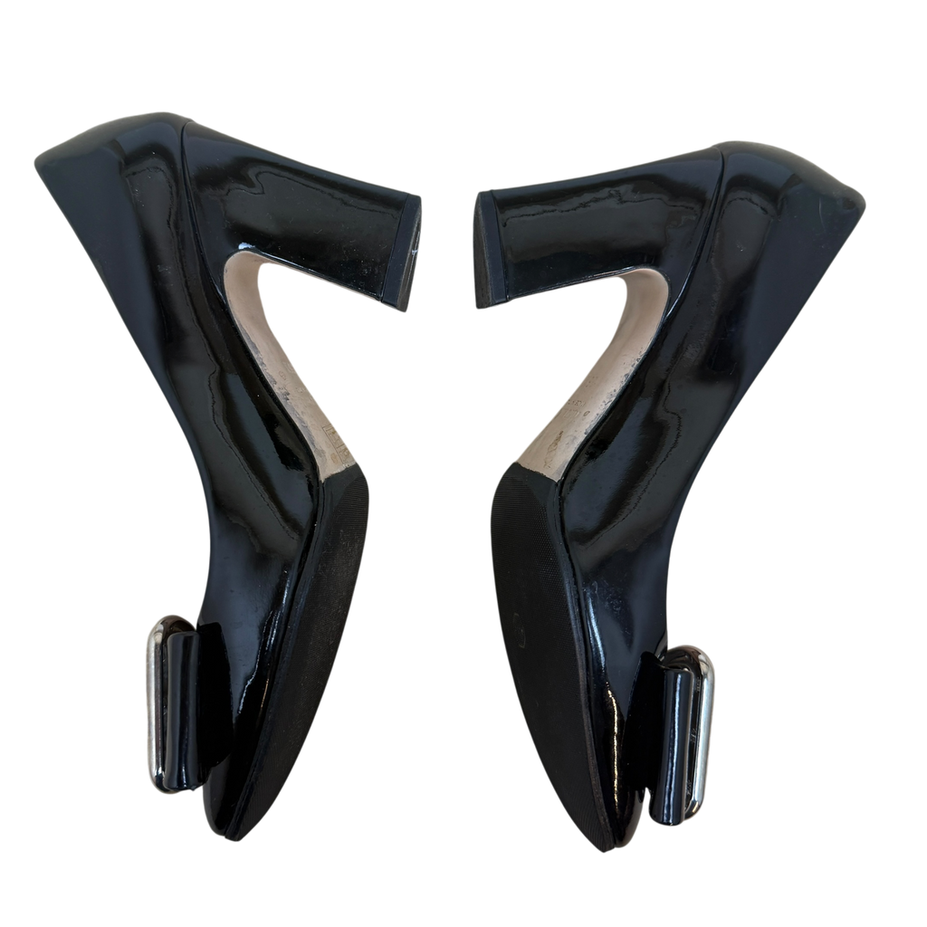 Miu Miu Patent Leather Bow Pumps Black (Size EU36.5)