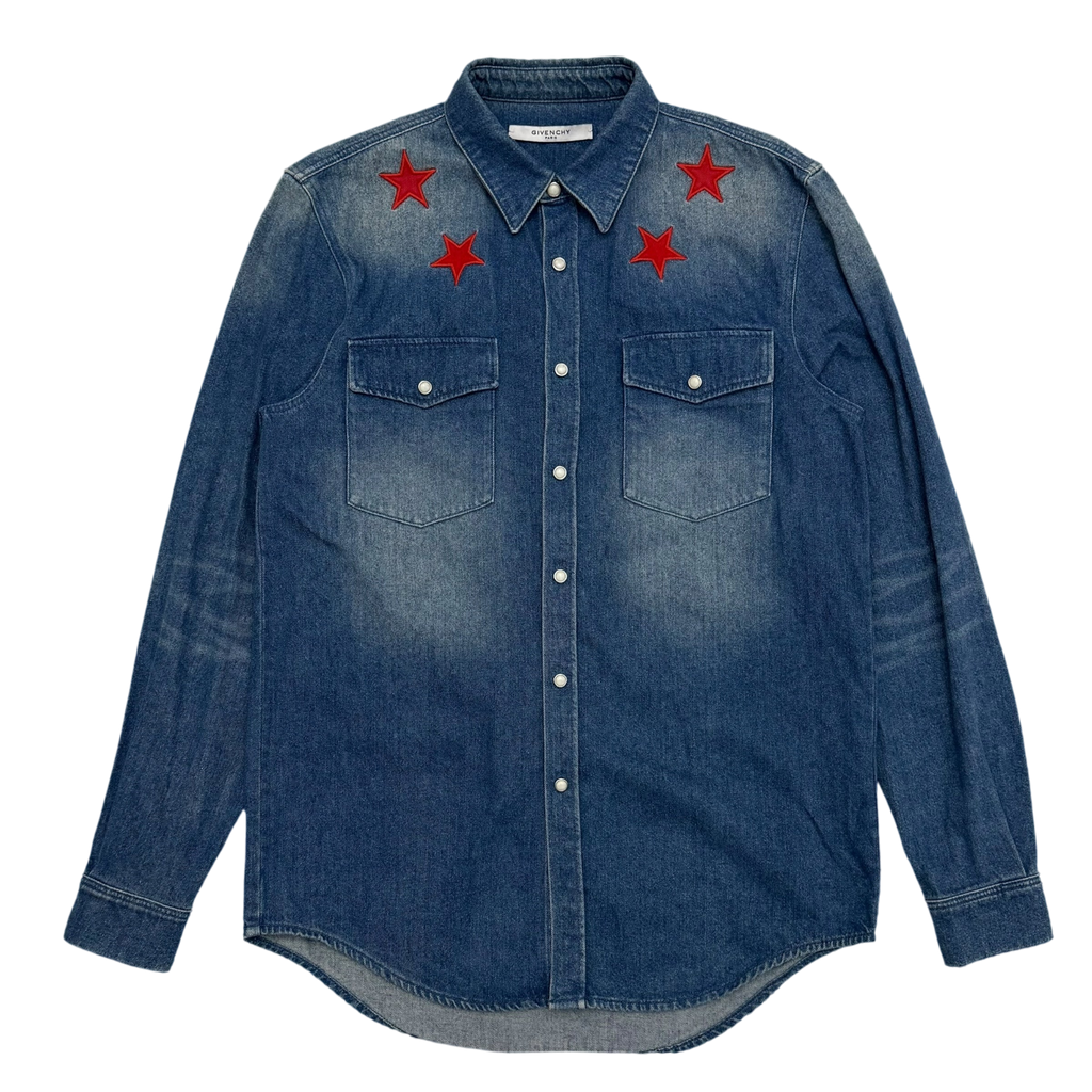 Givenchy Star Patch Denim Shirt (Fits M-L)
