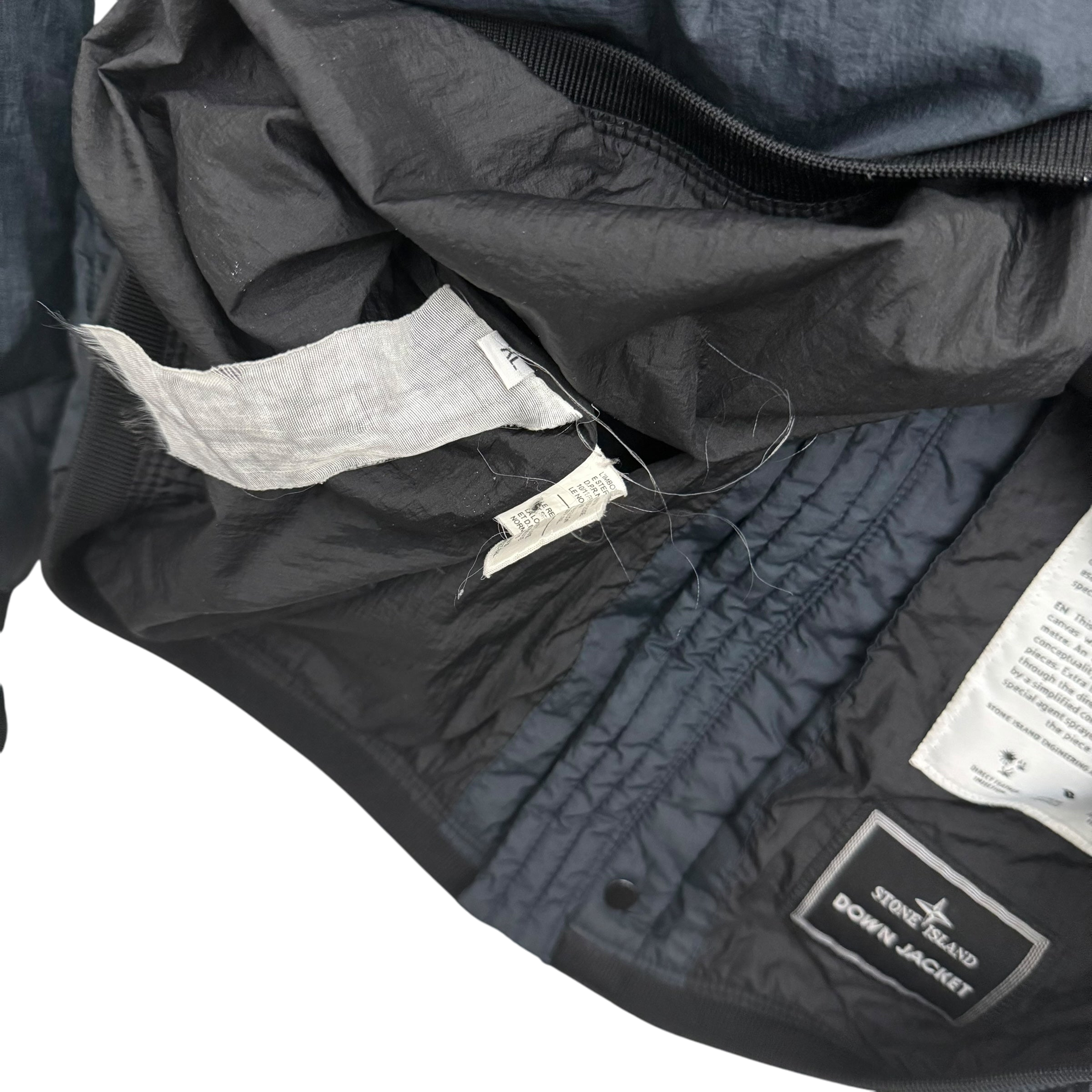 Stone Island AW11 Opaque Nylon Tela Down Puffer Jacket Navy (Fits L-XL)
