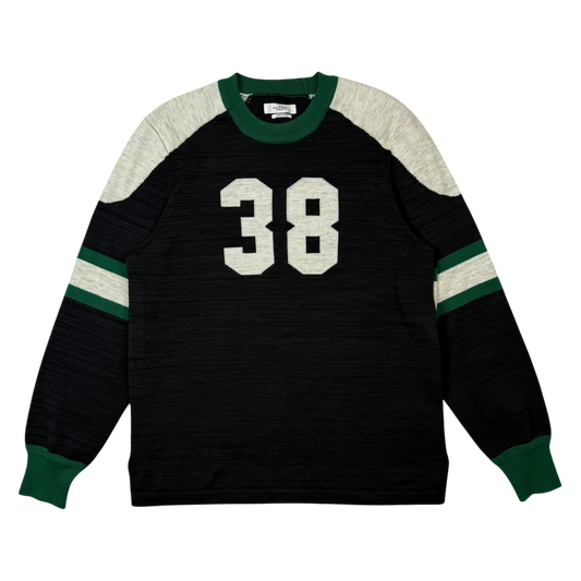 Isabel Marant Etoile Kingston 38-Intarsia Sweatshirt Black / Green (fits M)