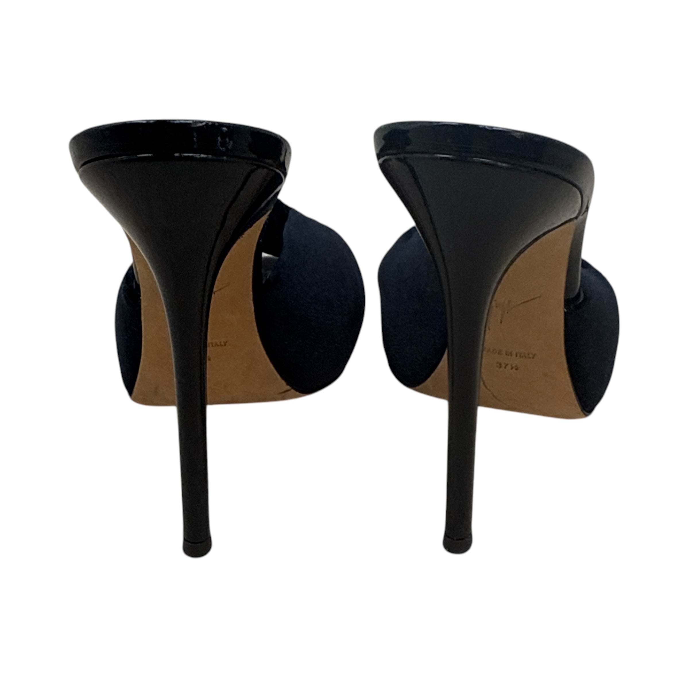Giuseppe Zanotti Velvet Knot Mules Black (Size EU37.5)