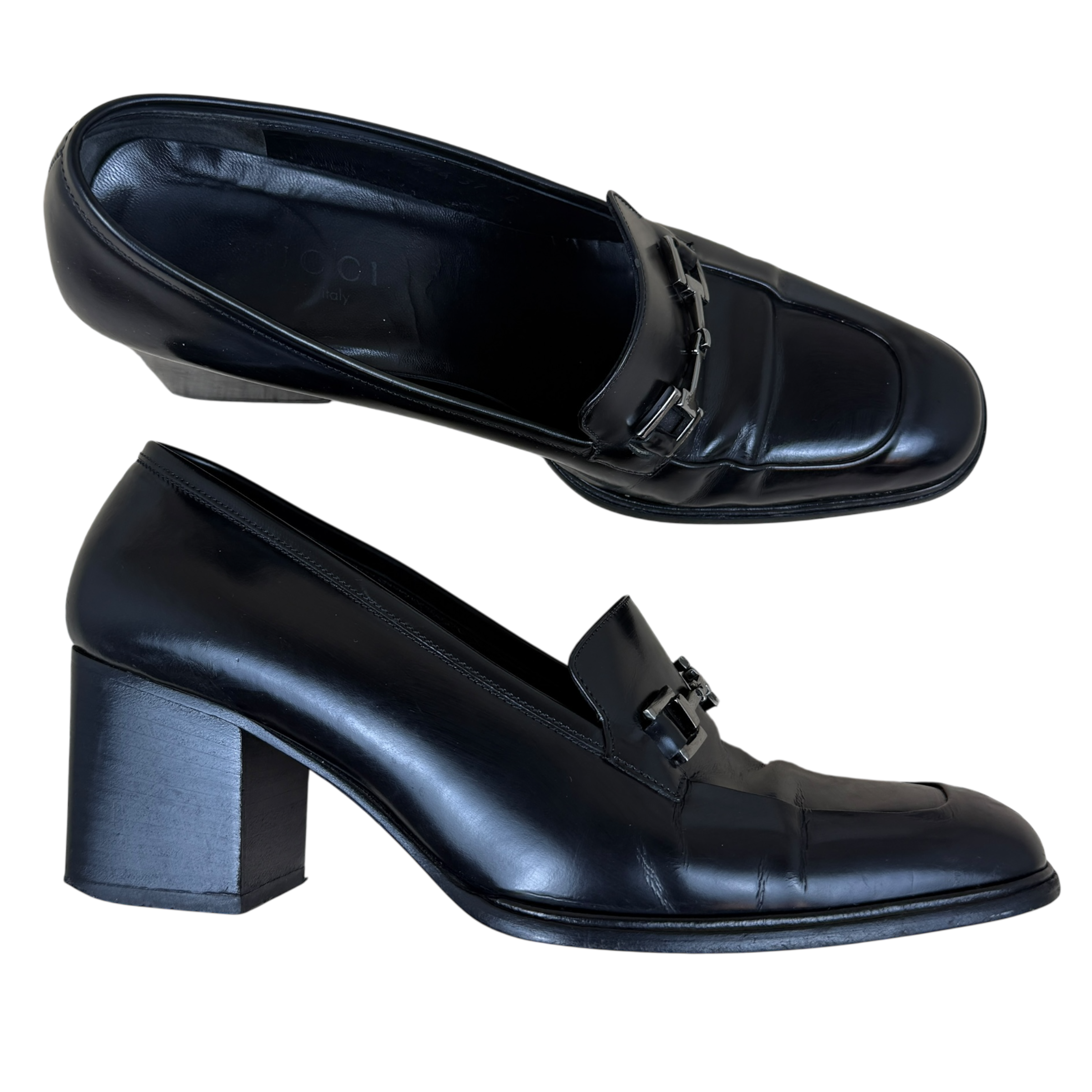 Gucci 90s Heeled Loafers Black (Size EU37)