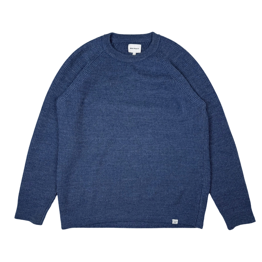 Norse Projects Roald Cotton Wool Sweatshirt Calcite Blue (Size XL)