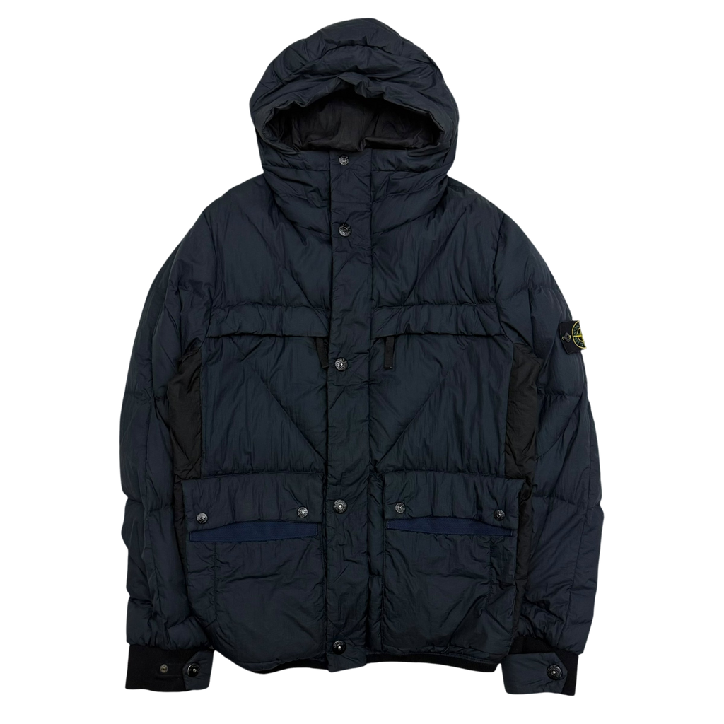 Stone Island AW11 Opaque Nylon Tela Down Puffer Jacket Navy (Fits L-XL)