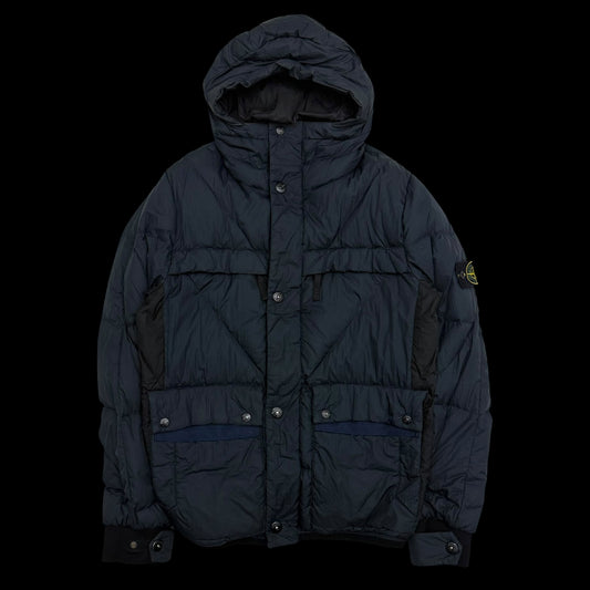 Stone Island AW11 Opaque Nylon Tela Down Puffer Jacket Navy (Fits L-XL)