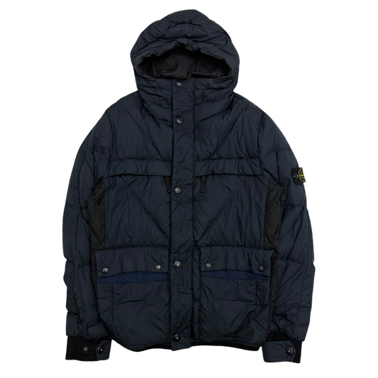 Stone Island AW11 Opaque Nylon Tela Down Puffer Jacket Navy (Fits L-XL)