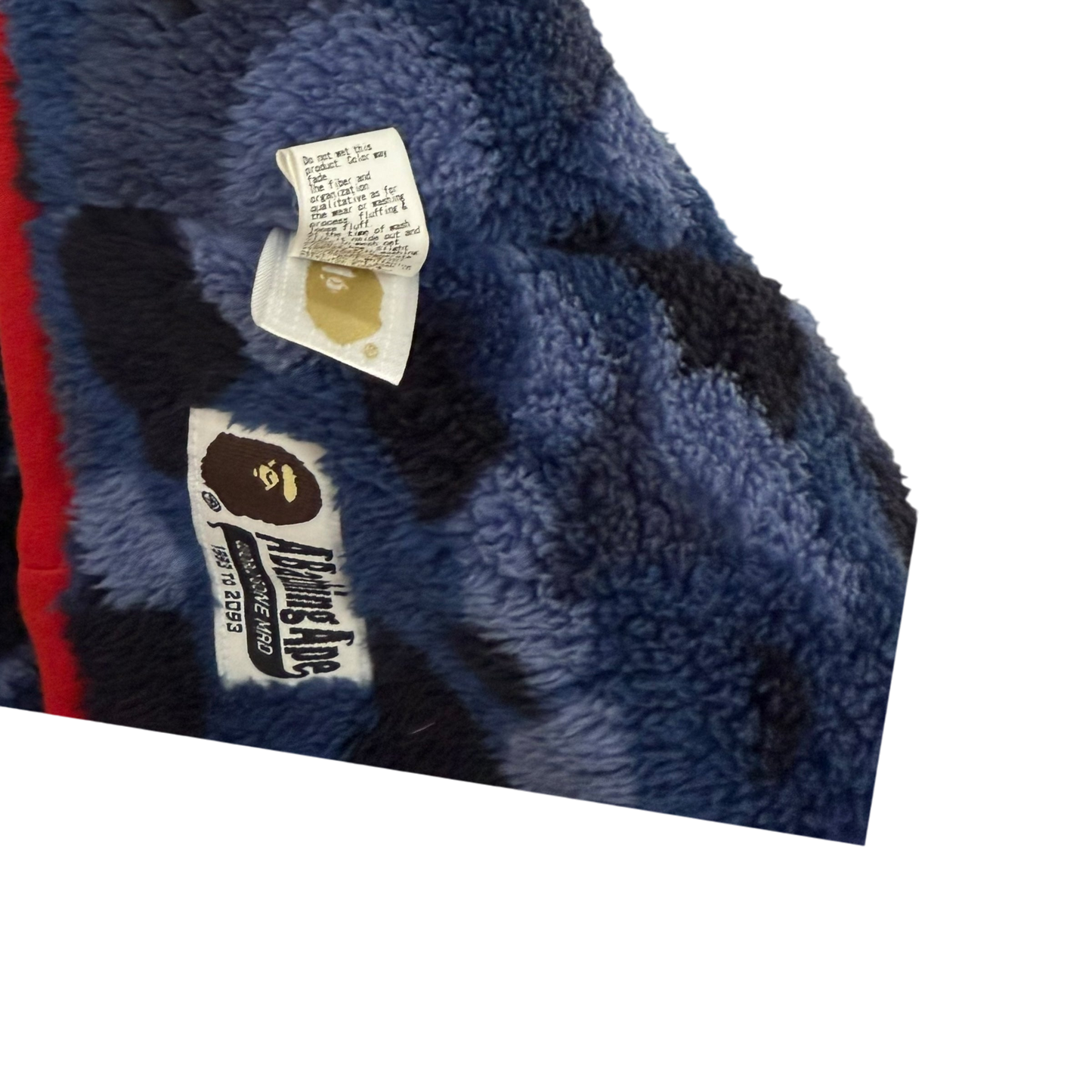 BAPE (A Bathing Ape) Fleece Scarf Red/Blue