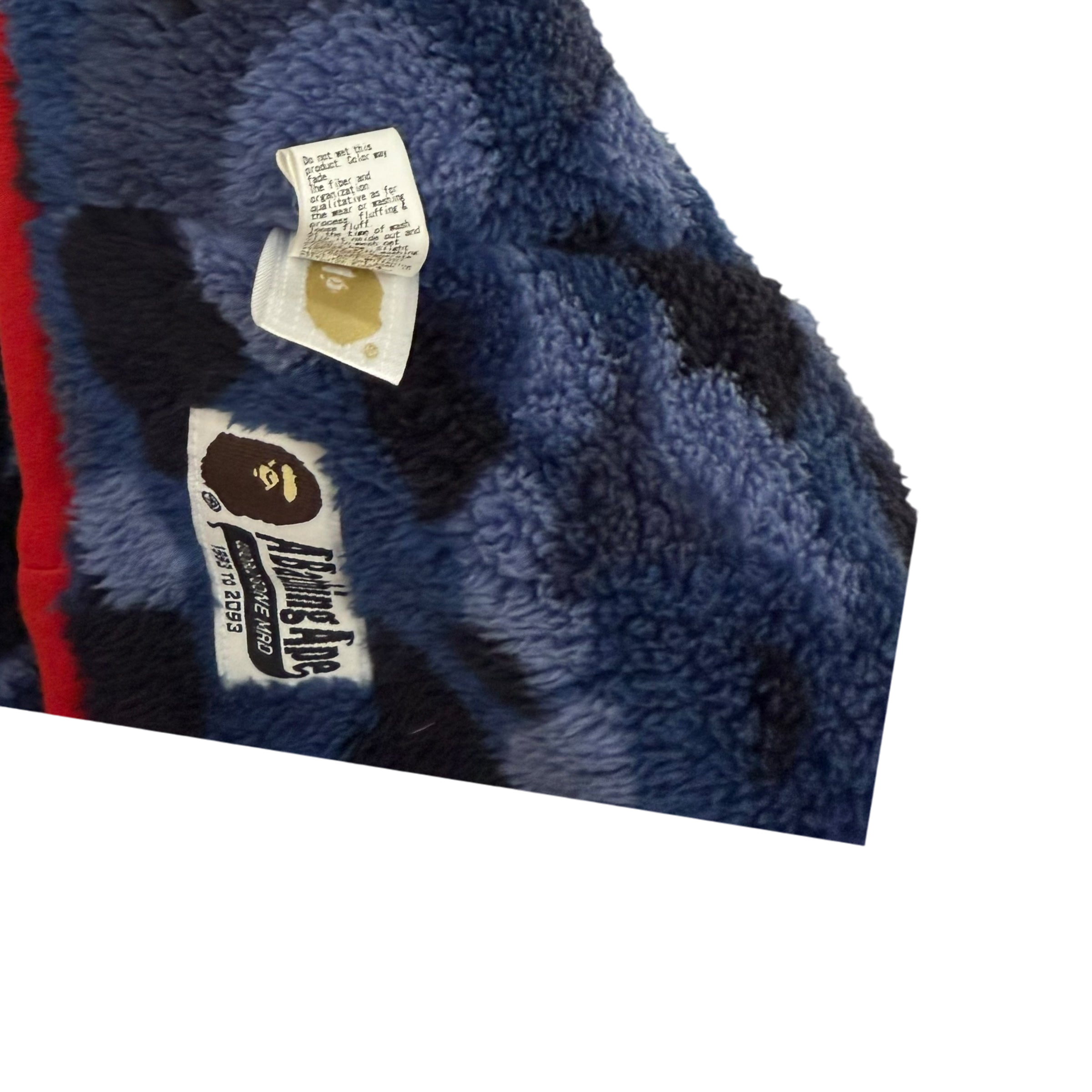 BAPE (A Bathing Ape) Fleece Scarf Red/Blue