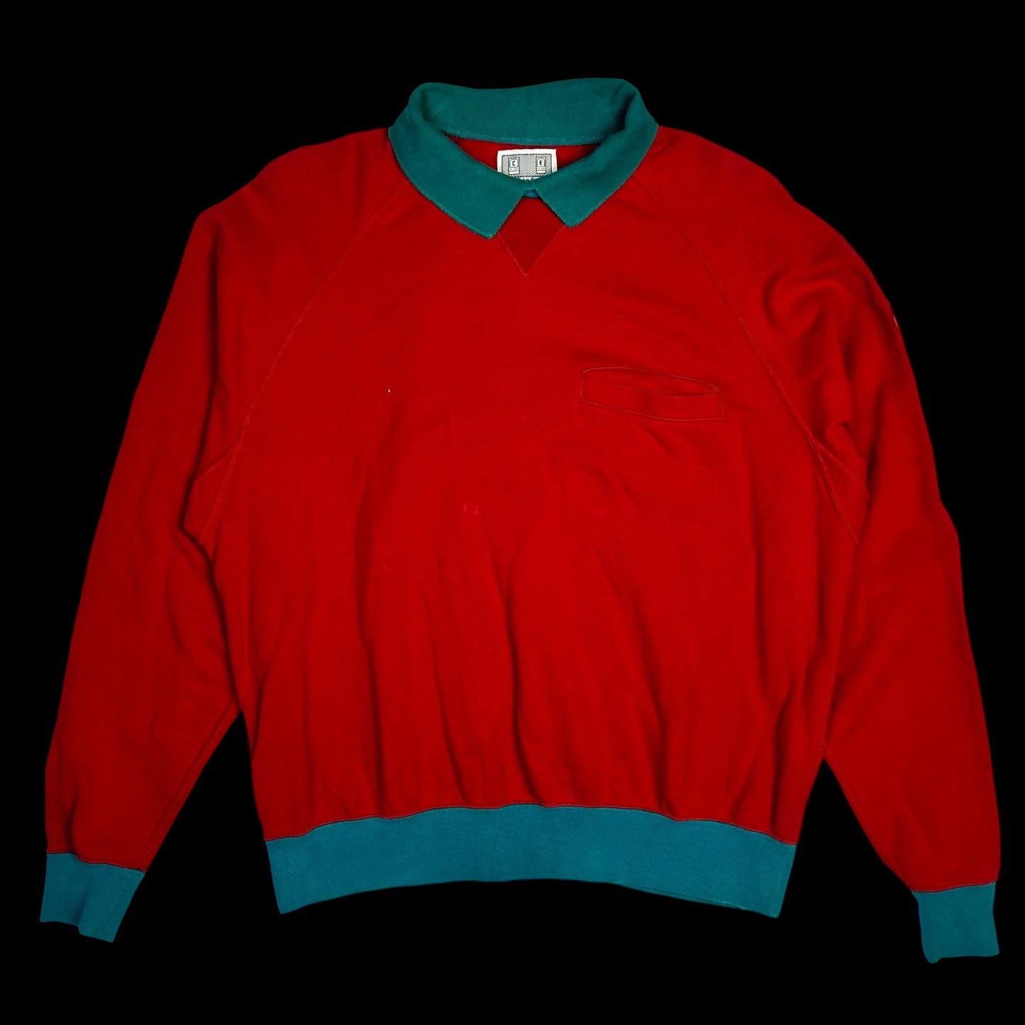 Cav Empt Collared Sweater Red/Green (Fits M/L)