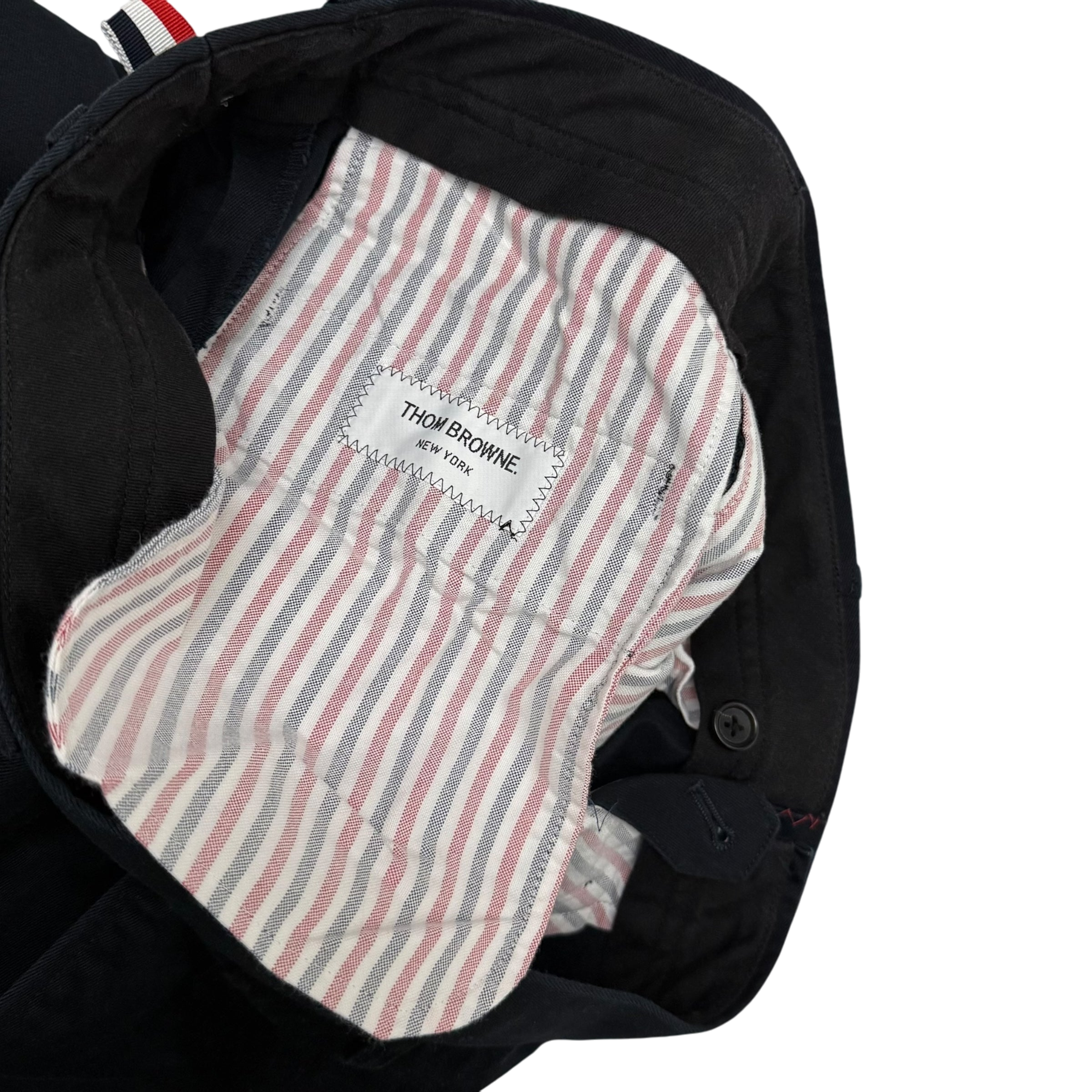 Thom Browne Tapered Navy Chino Pants (Size 30”)