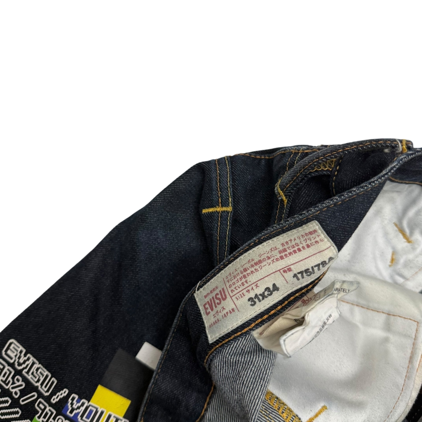 Evisu Pixel Diacock Logo Jeans (Size 31”)