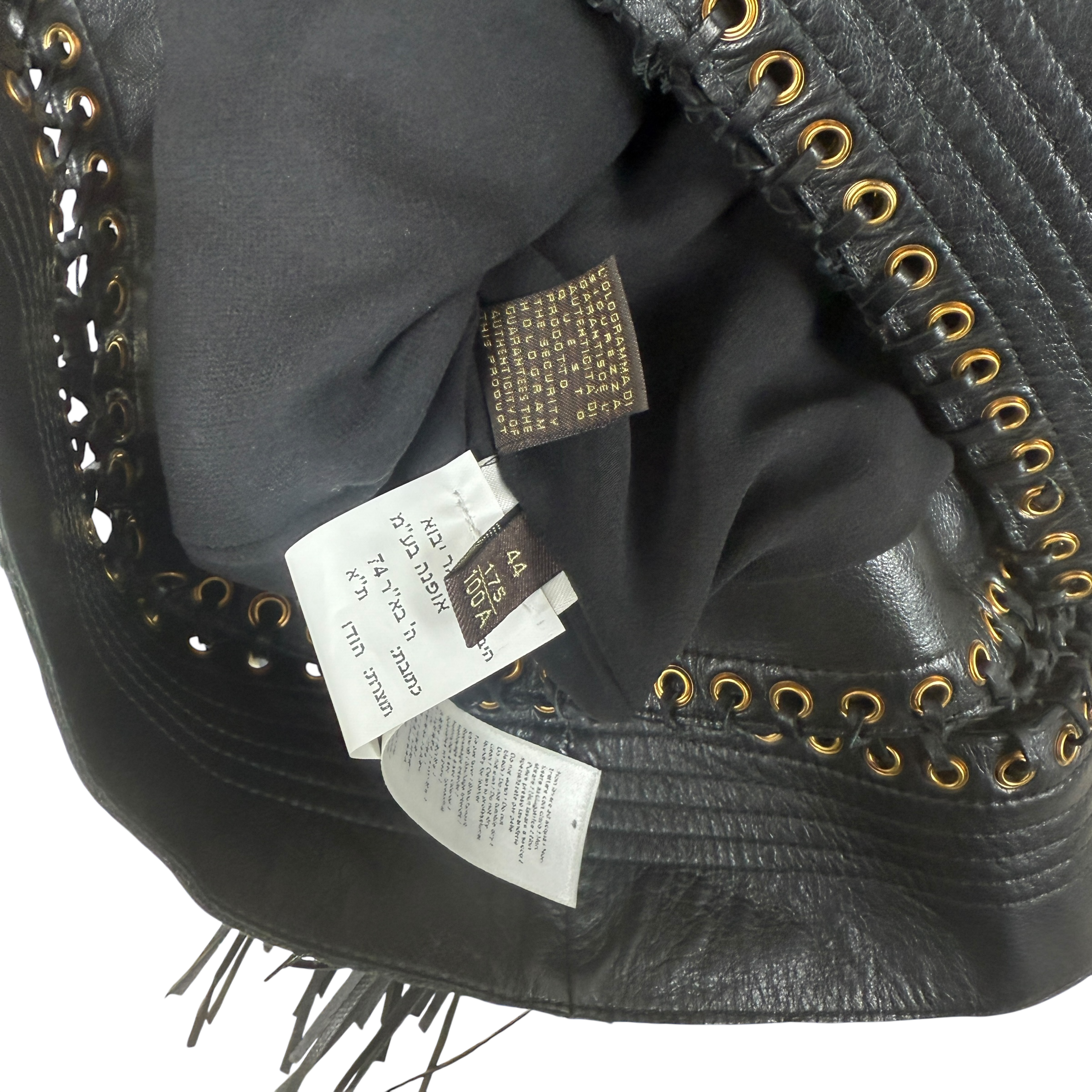 Roberto Cavalli Fringe Leather Jacket (Size 44)