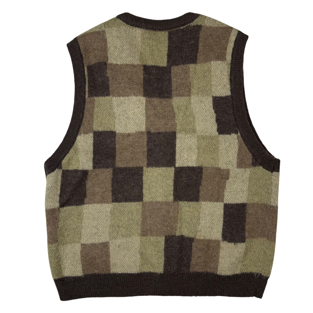Stussy AW21 Wobbly Check Knit Vest (Size S)