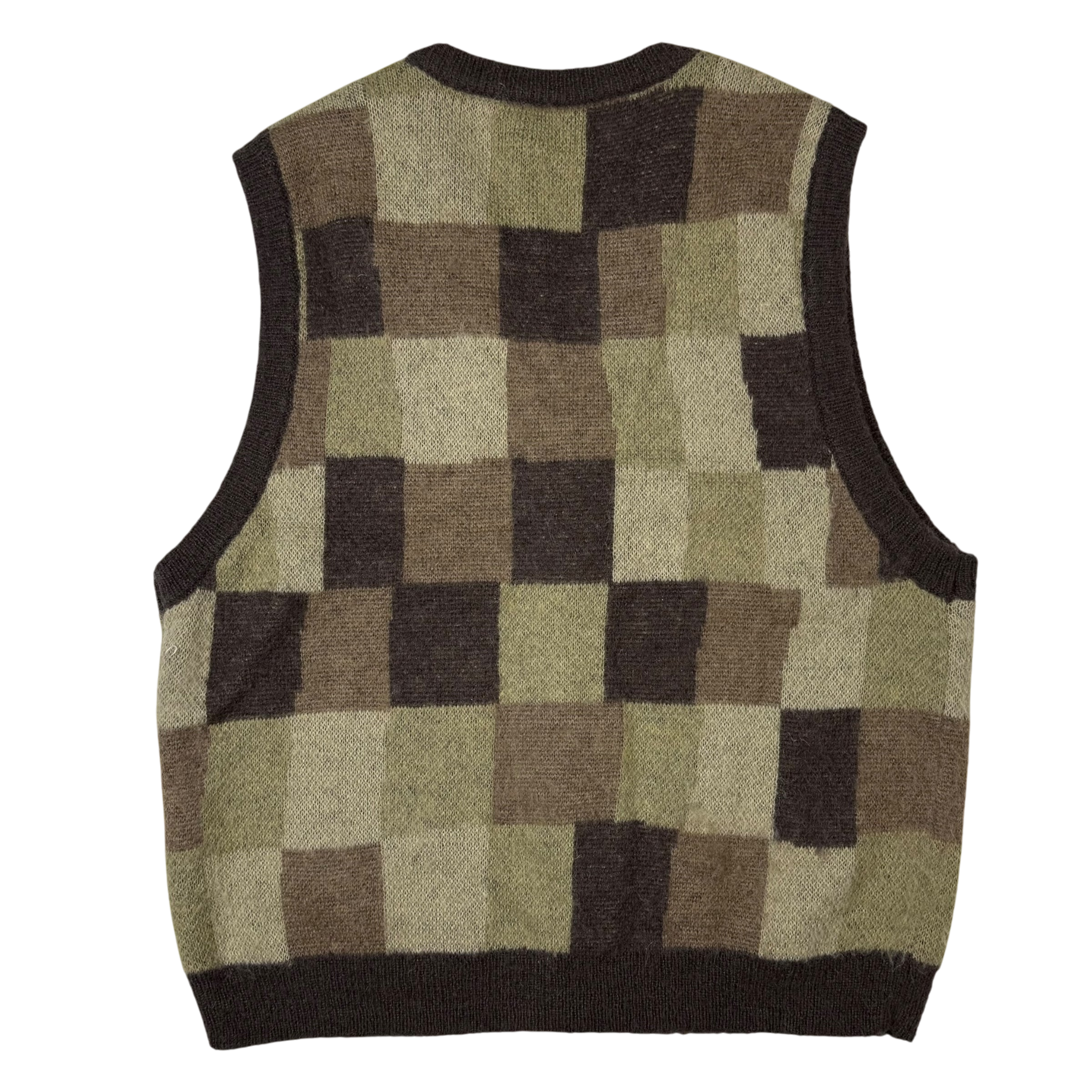 Stussy AW21 Wobbly Check Knit Vest (Size S)